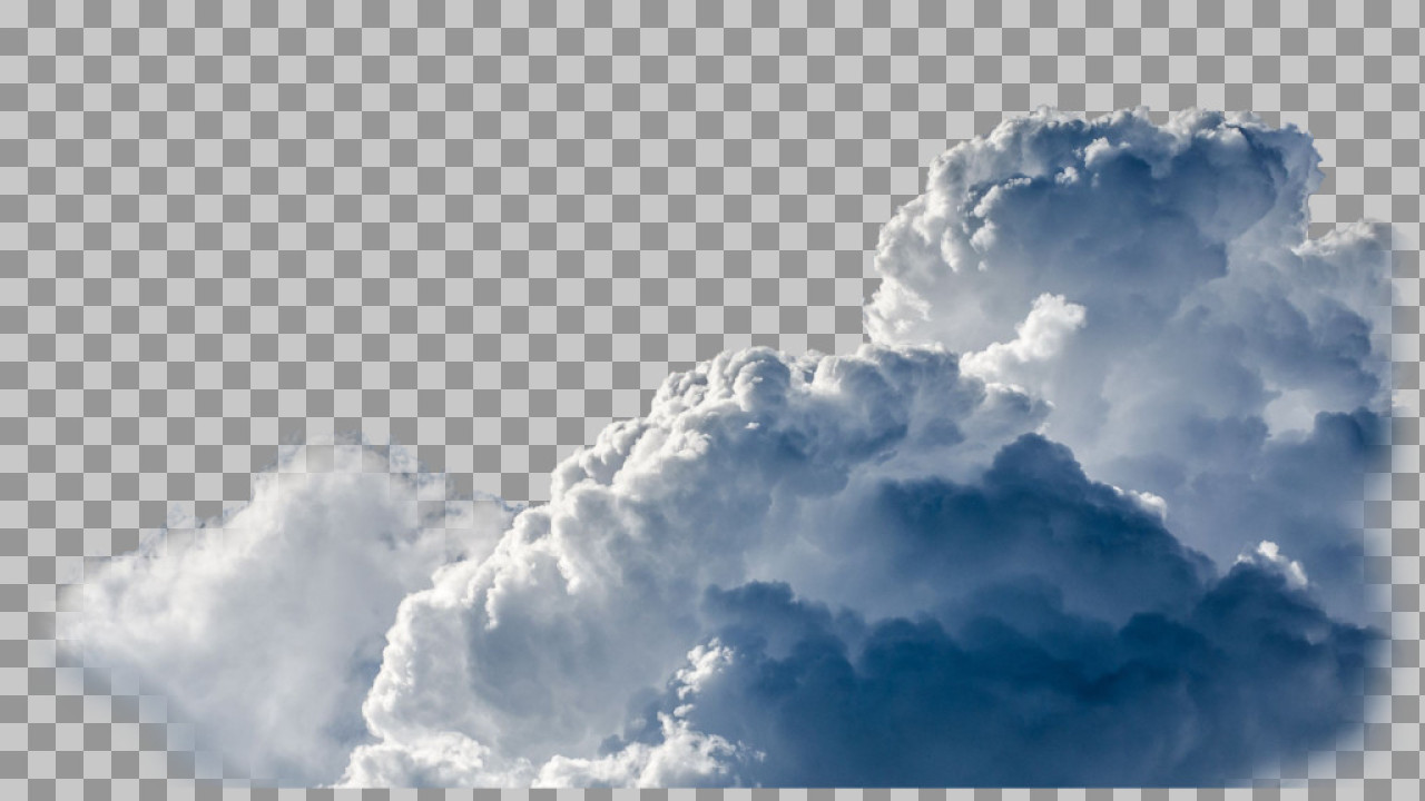 Realistic Storm Cloud PNG | Transparent Background Design Element