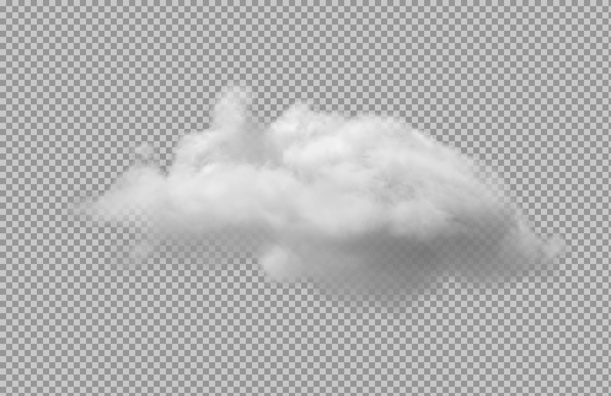 Black and White Cloud PNG | Monochrome Sky Background