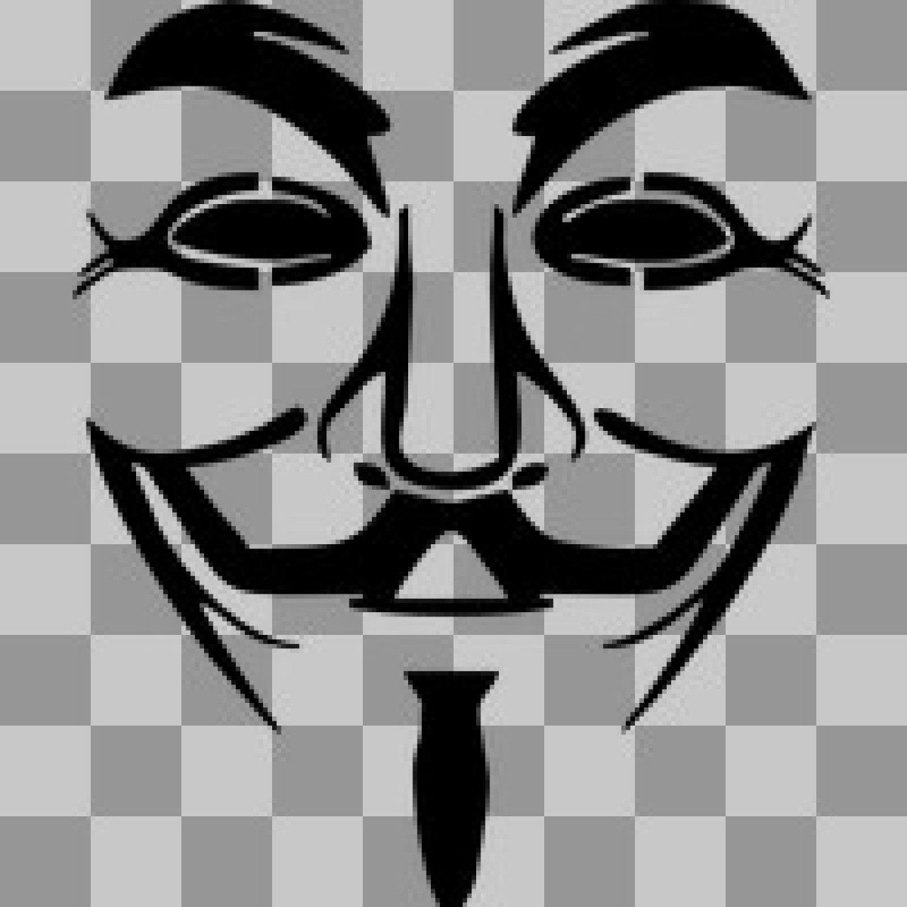 Guy Fawkes Mask with Fish Eyes PNG | Anonymous Symbol