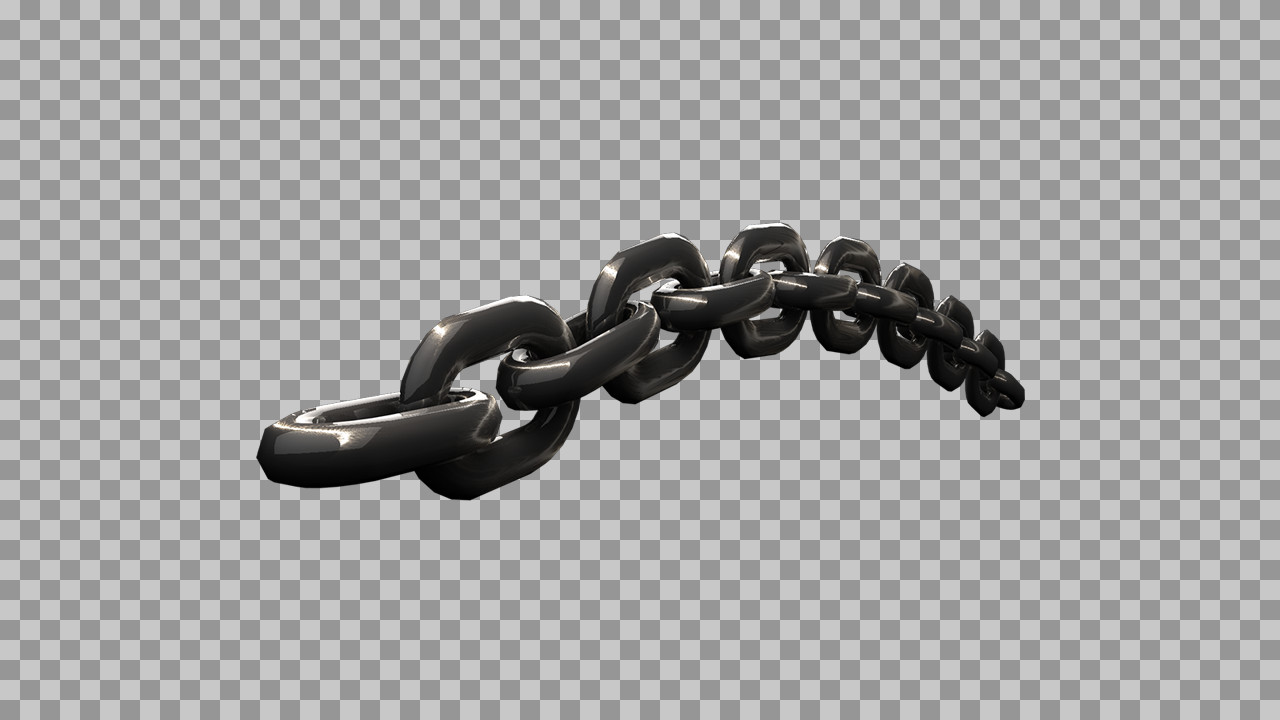 Black Chain PNG | High-Resolution 3D Render Image