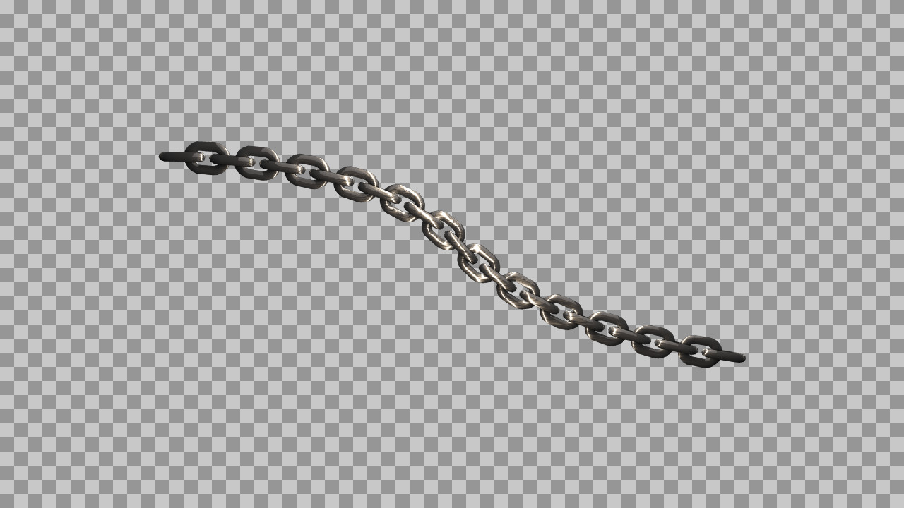 Shiny Metal Chain PNG with Transparent Background