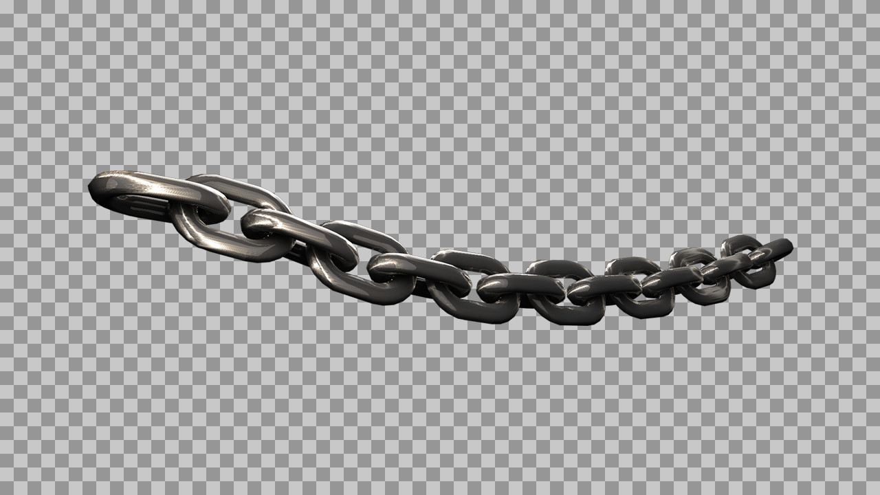 Heavy-Duty Metal Chain PNG with Transparent Background