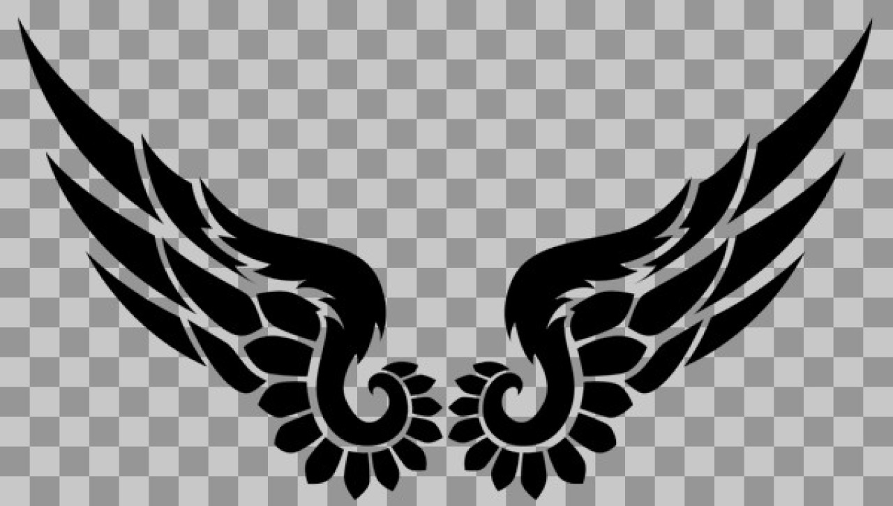 Tribal Wings PNG | Free Black Stylized Vector Graphic