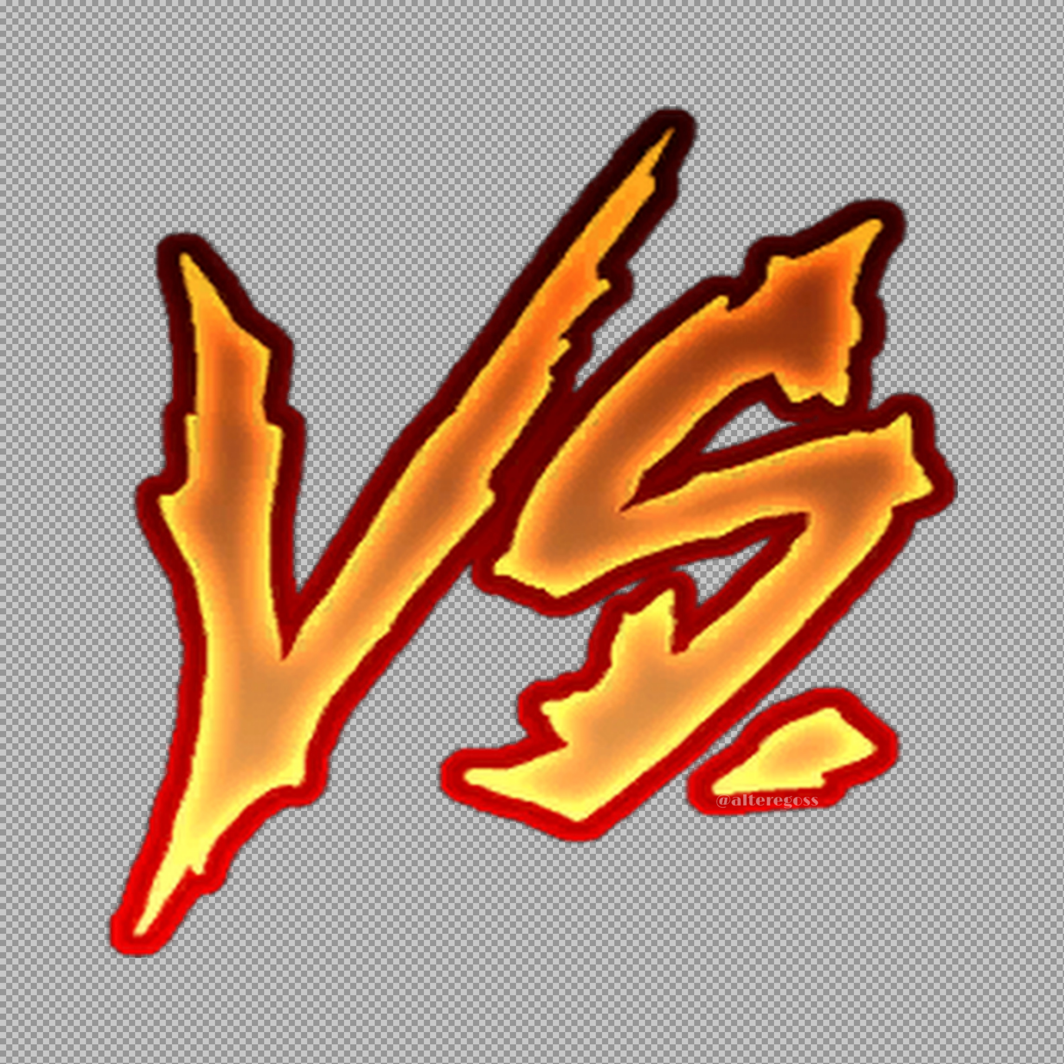 Fiery VS Symbol PNG | Epic Versus Battle Graphic