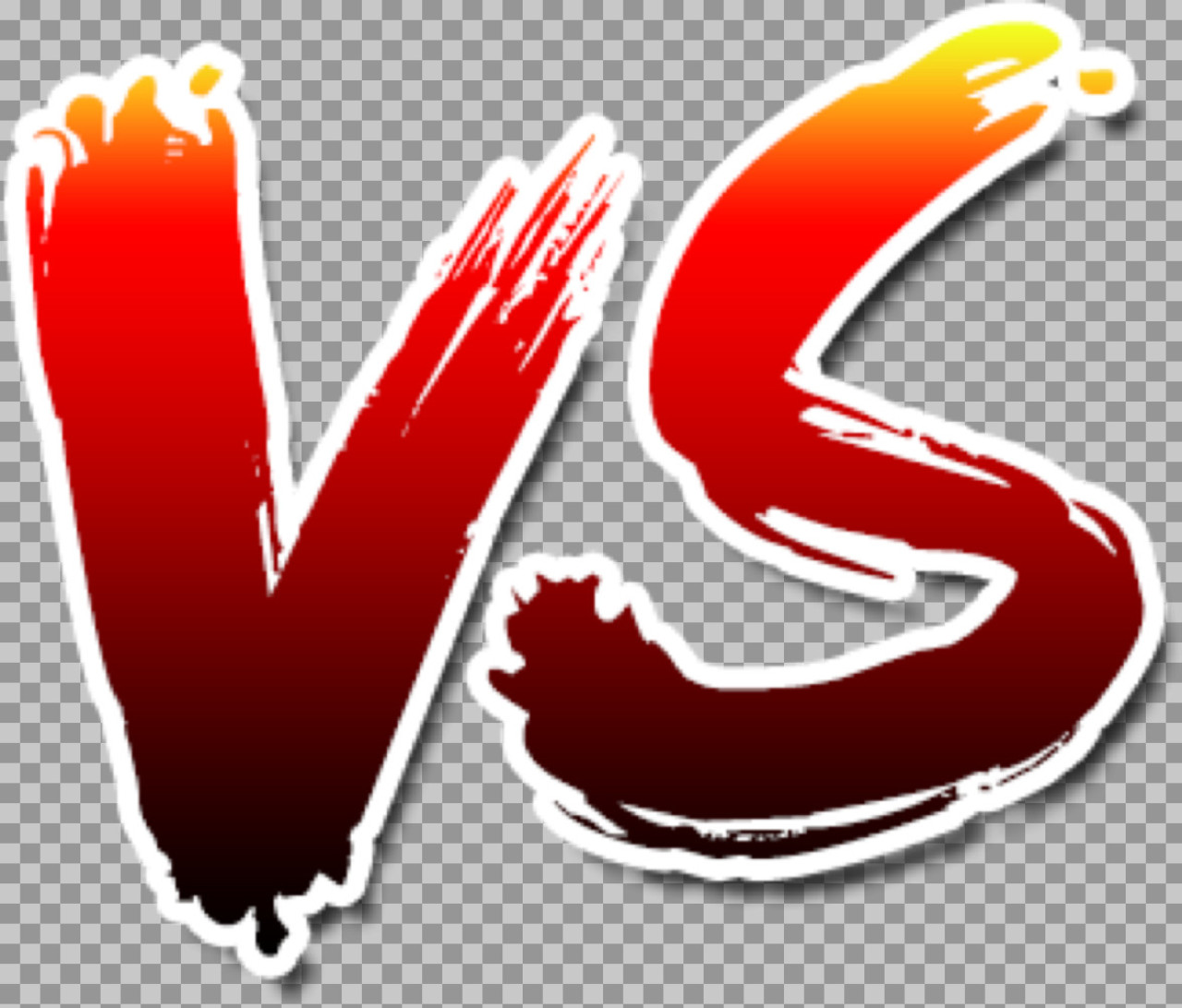 Fiery Brushstroke VS Logo PNG | Fighting Game Icon