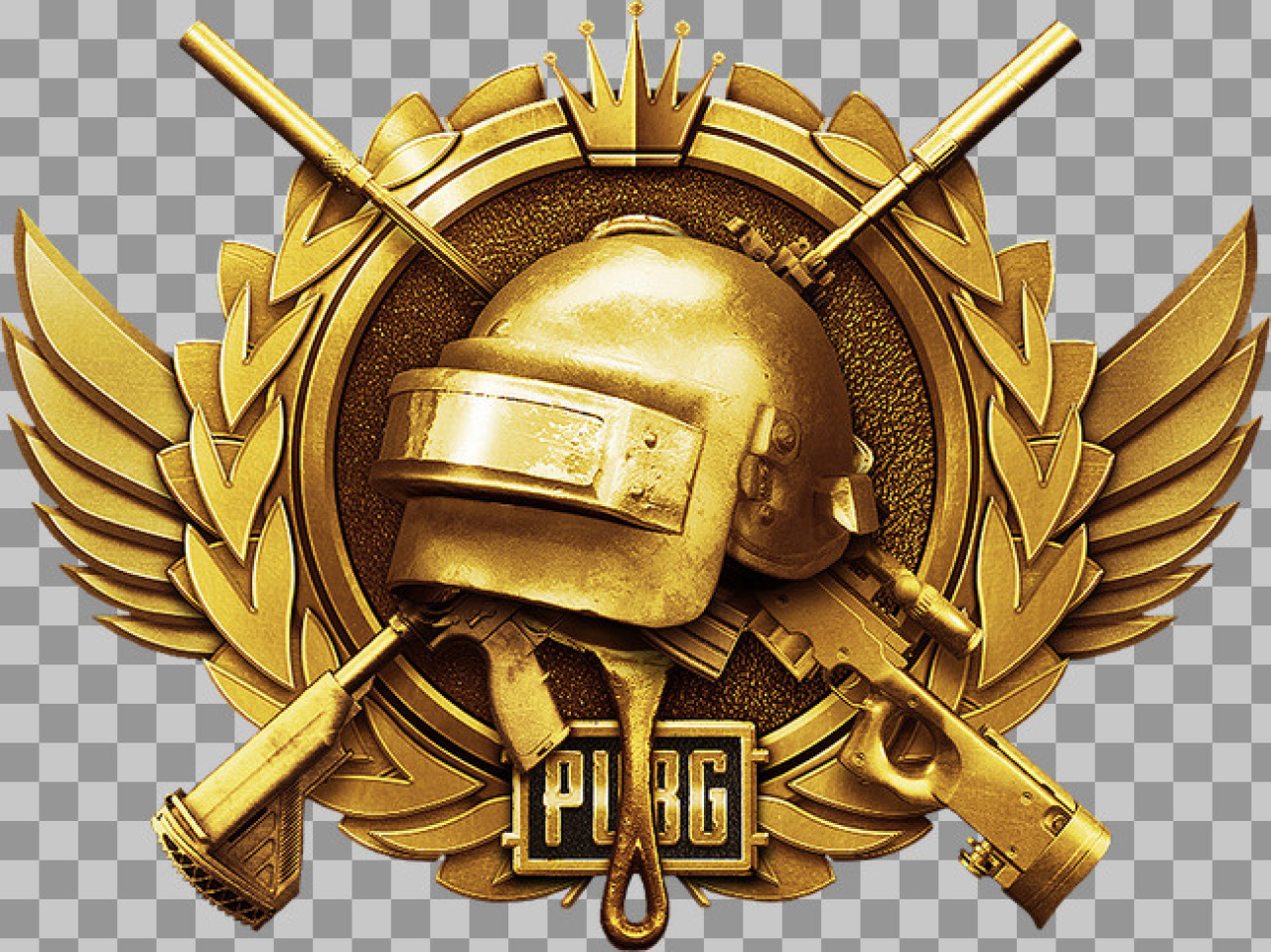 PUBG Golden Emblem PNG | Free Gaming Logo & Rank Icon