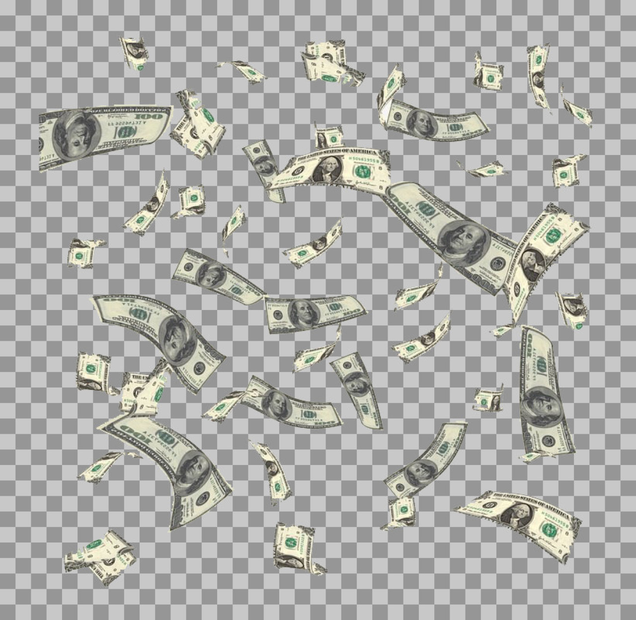 Free Falling Money PNG | Hundred Dollar Bills Transparent Image...