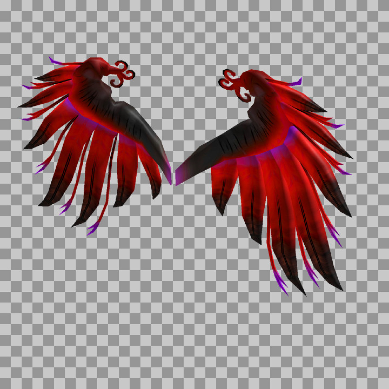 Roblox Wings of the Unfortunate PNG | Fiery Demon Wings