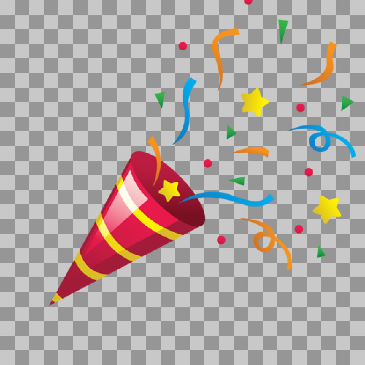 Party Popper with Confetti PNG | Free Celebration Icon