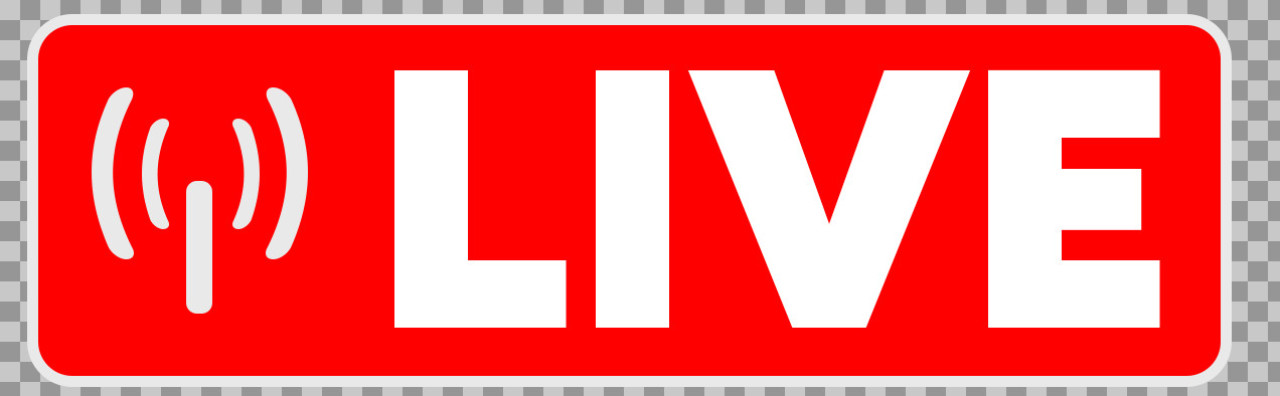 Live Stream Button PNG | Red Broadcast Indicator Icon