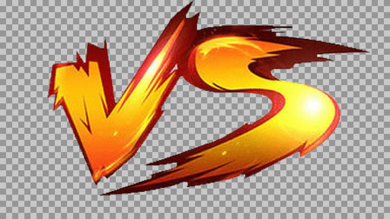 Fiery VS Logo PNG | Versus Battle Graphic for Gaming & Video