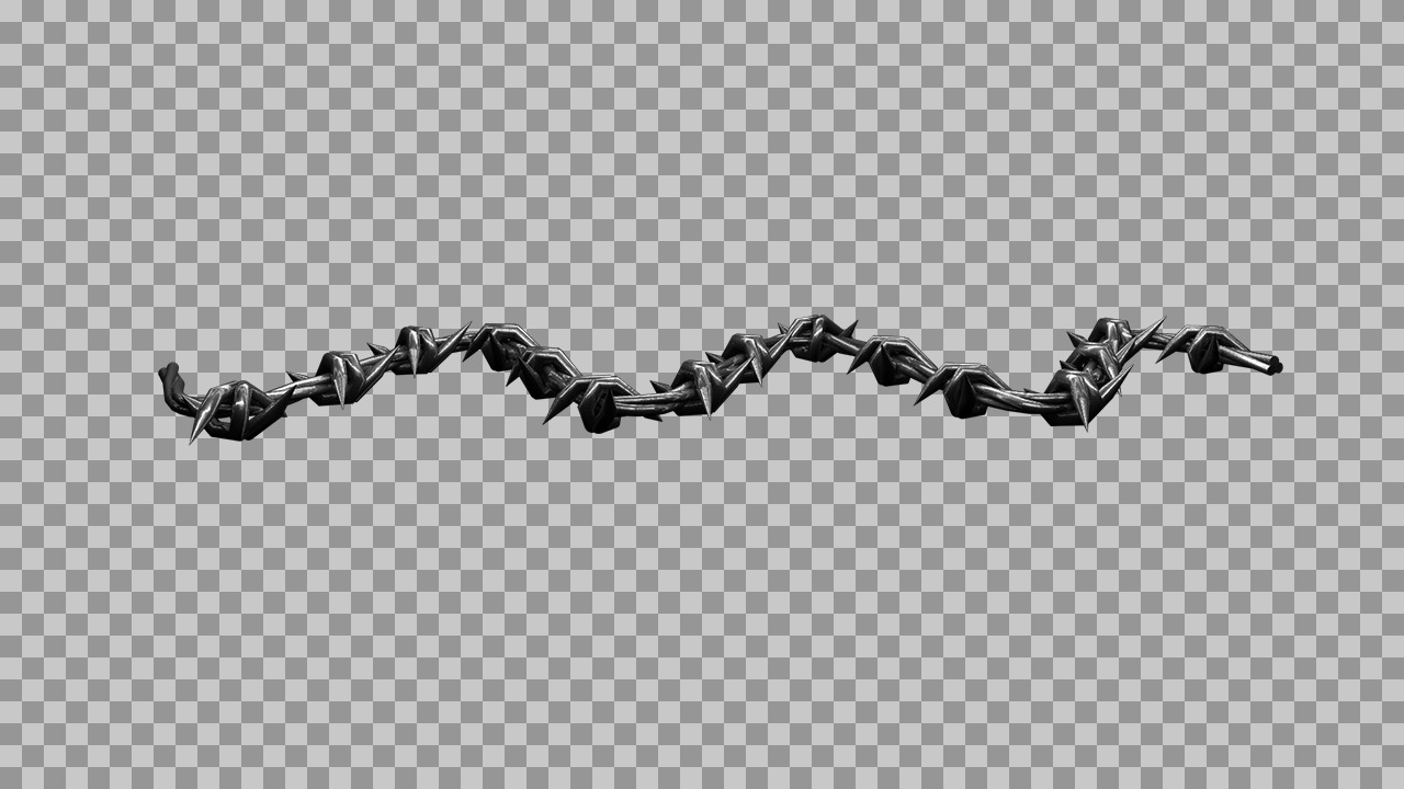 Dark Metal Spiked Vine PNG | 3D Barbed Wire & Iron Thorns