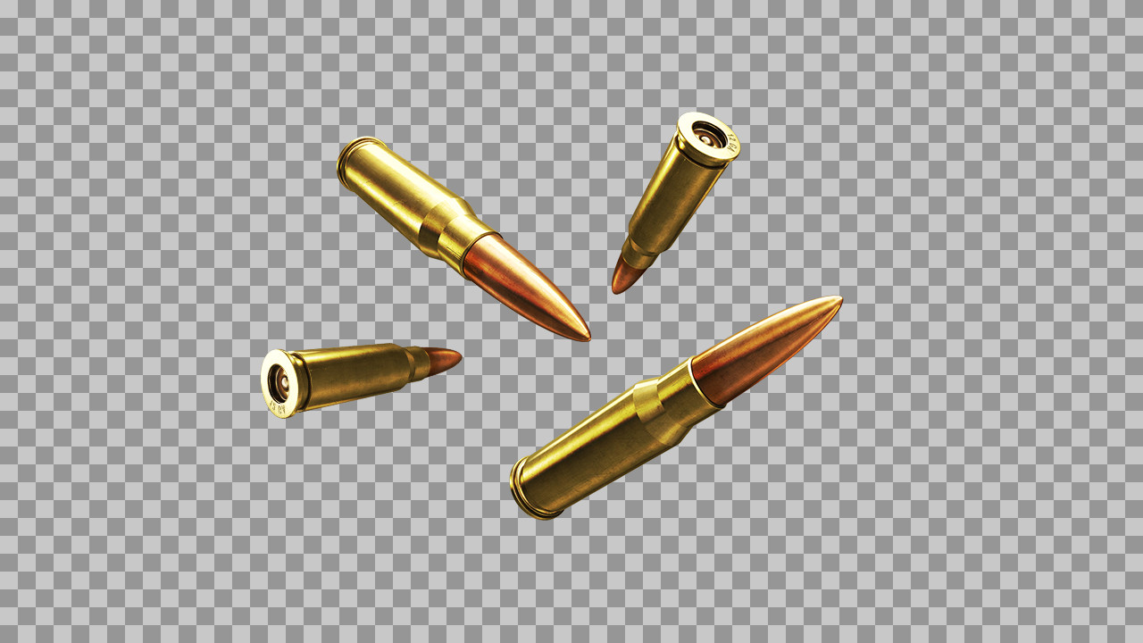 Realistic Rifle Bullets PNG | Falling 3D Ammunition Cartridges...