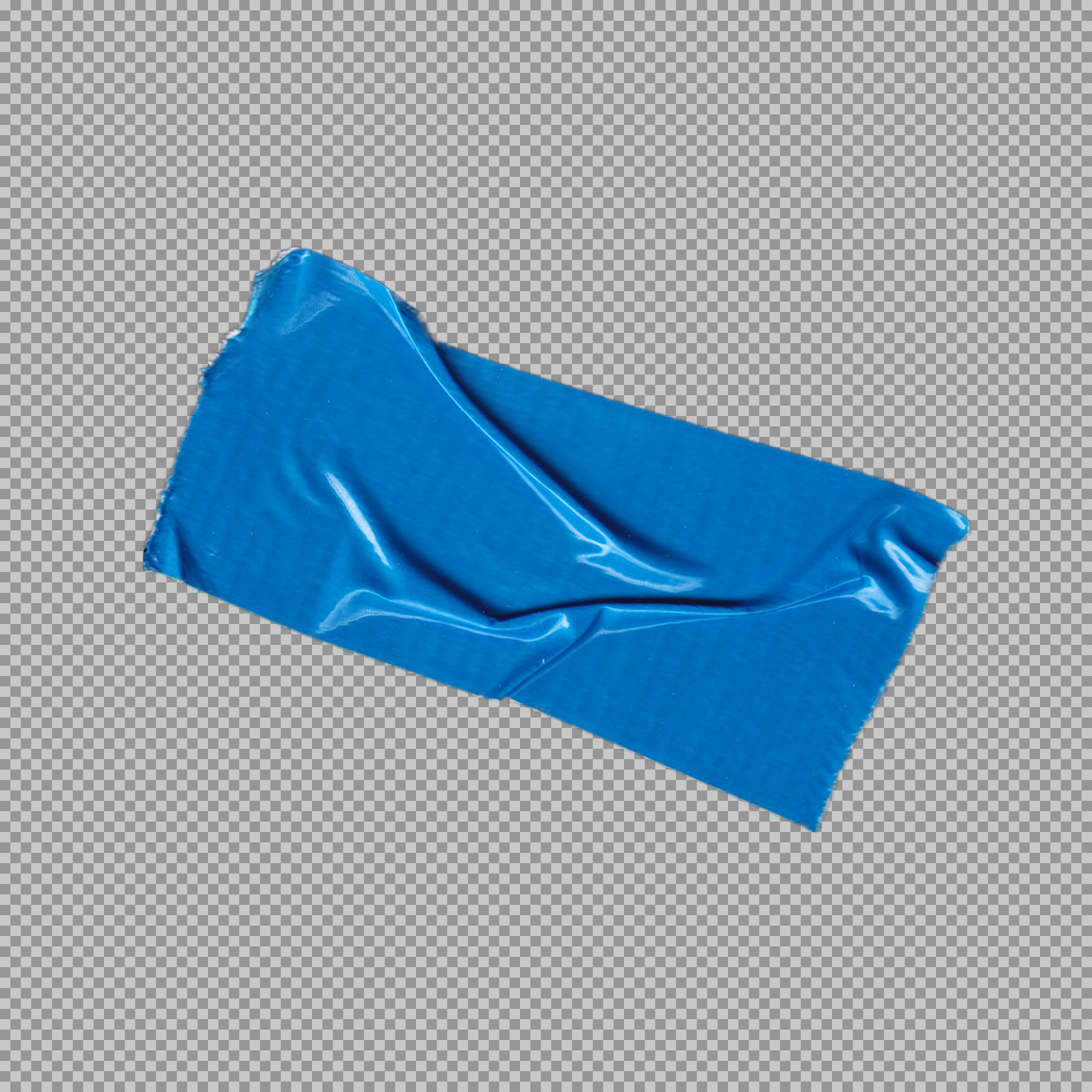 Wrinkled Blue Tape Texture PNG - Realistic Adhesive Overlay