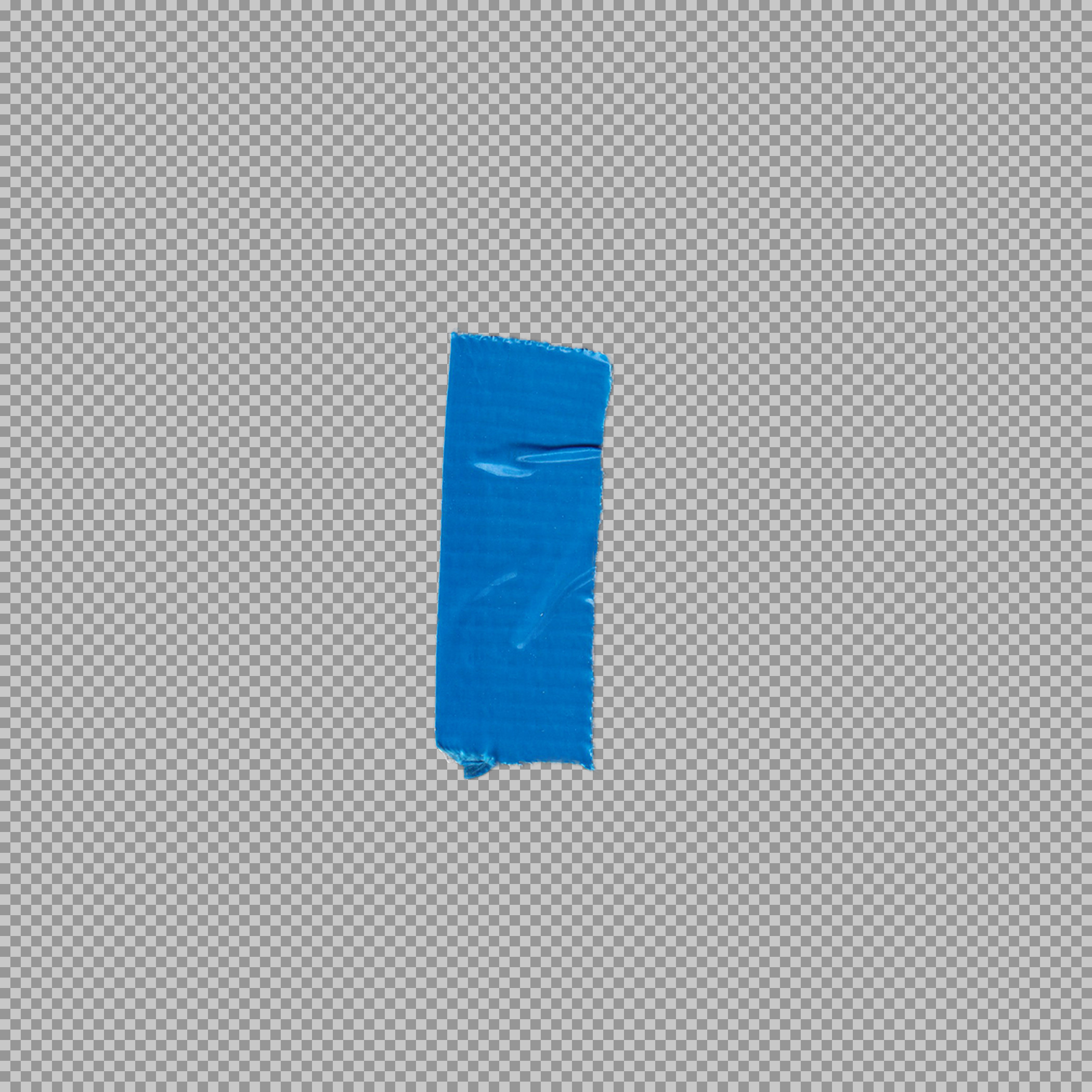 Blue Tape PNG | Realistic Torn Tape Strip with Transparent Background