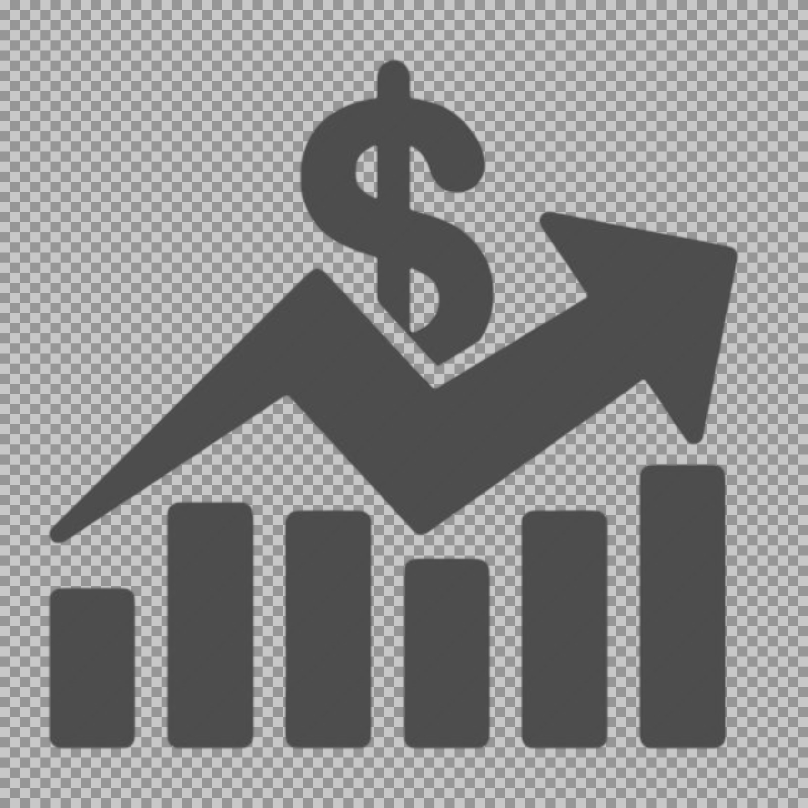 Financial Growth Chart PNG Icon - Profit & Revenue Increase Graphic