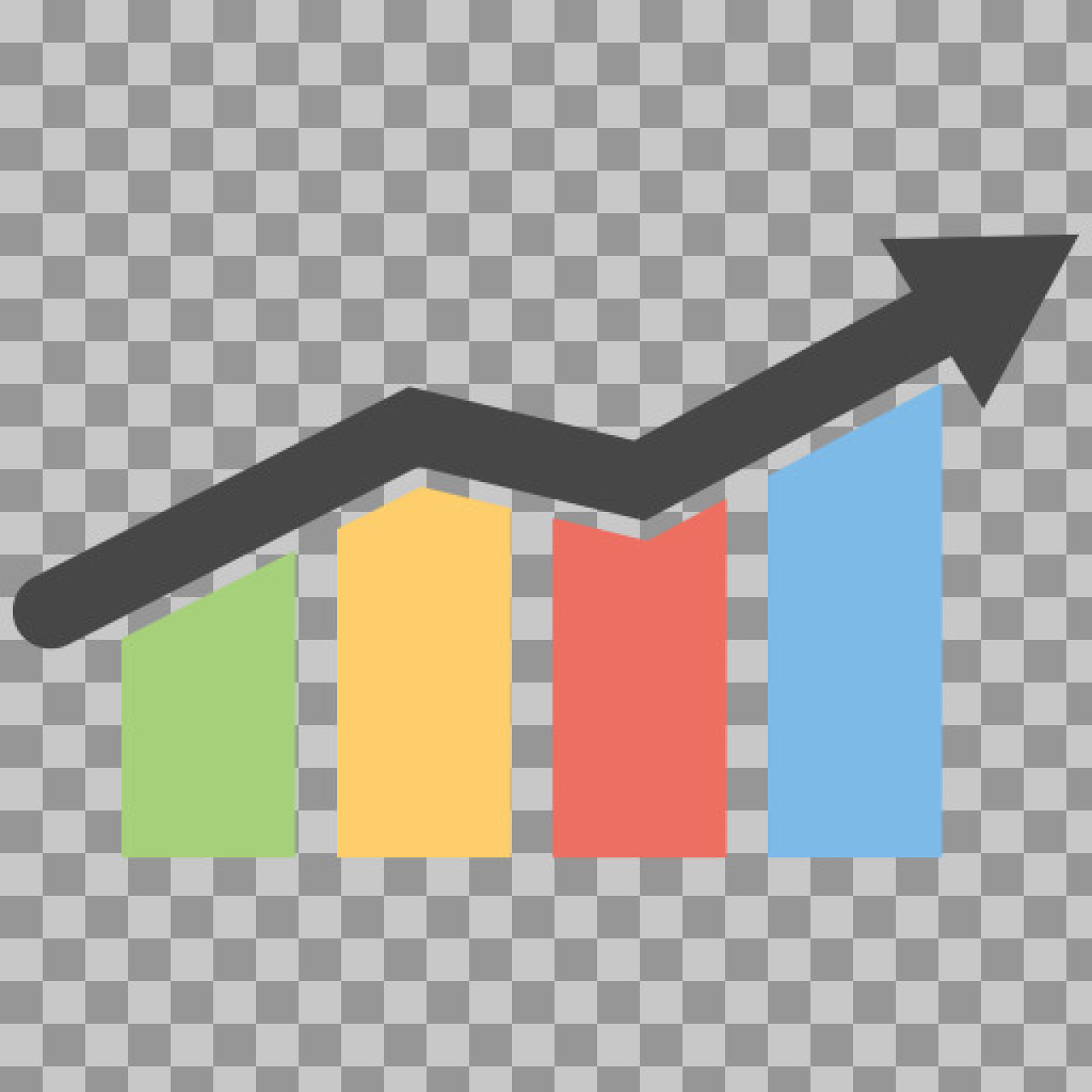 Business Growth Bar Chart Icon PNG - Financial Success Graph
