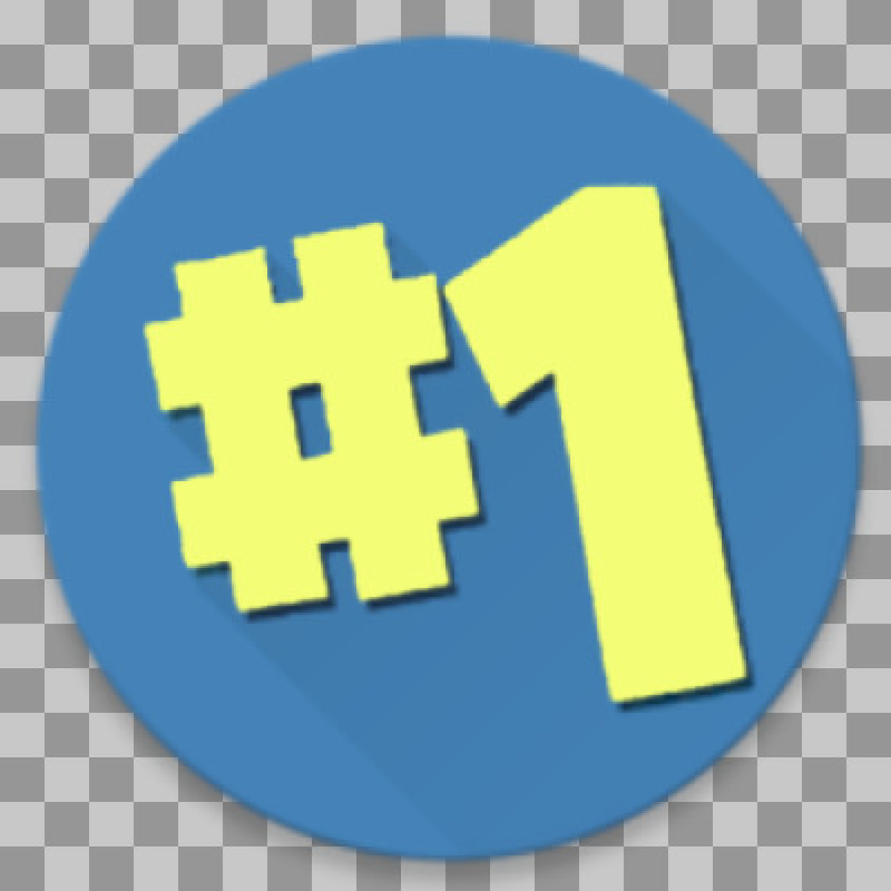 #1 Victory Badge PNG - Blue Winner Icon & Gaming Asset