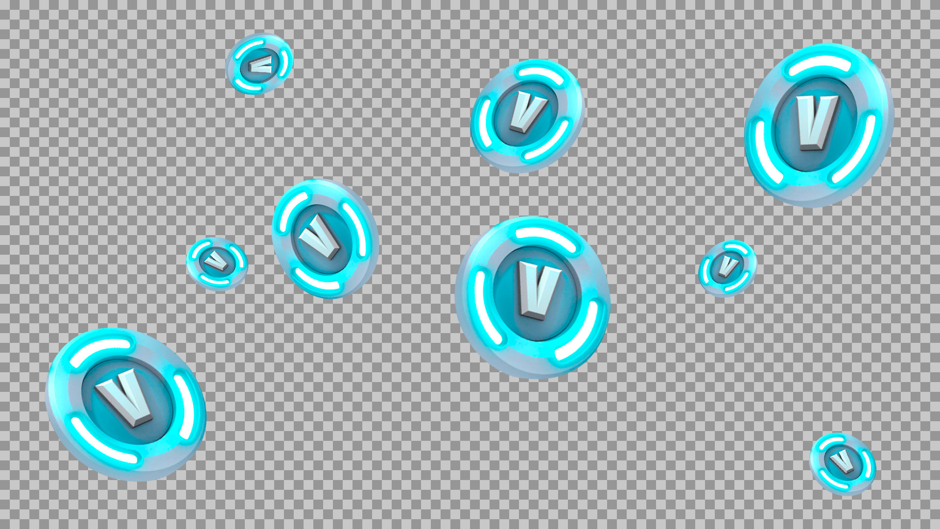 Falling V-Bucks PNG - Transparent Fortnite Currency Coins