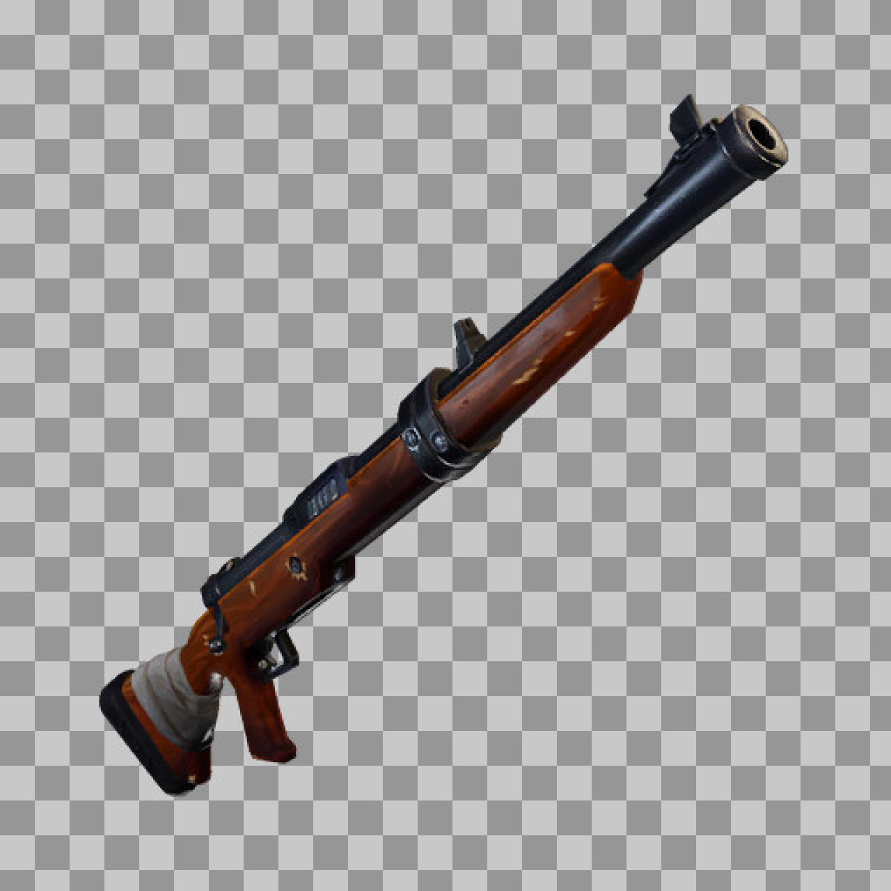 Stylized Hunting Rifle PNG - Transparent Bolt-Action Game Weapon