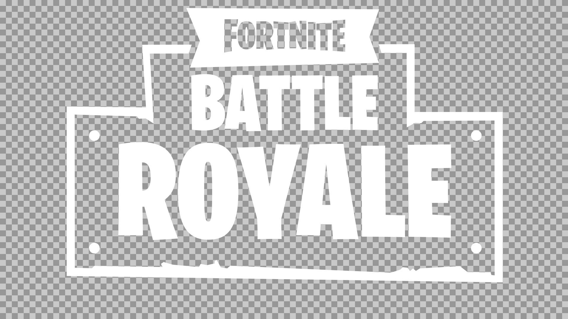 Fortnite Battle Royale Logo PNG - White Transparent Download