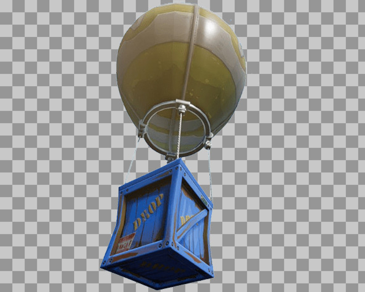 Fortnite Supply Drop PNG | Transparent Loot Crate & Balloon Image