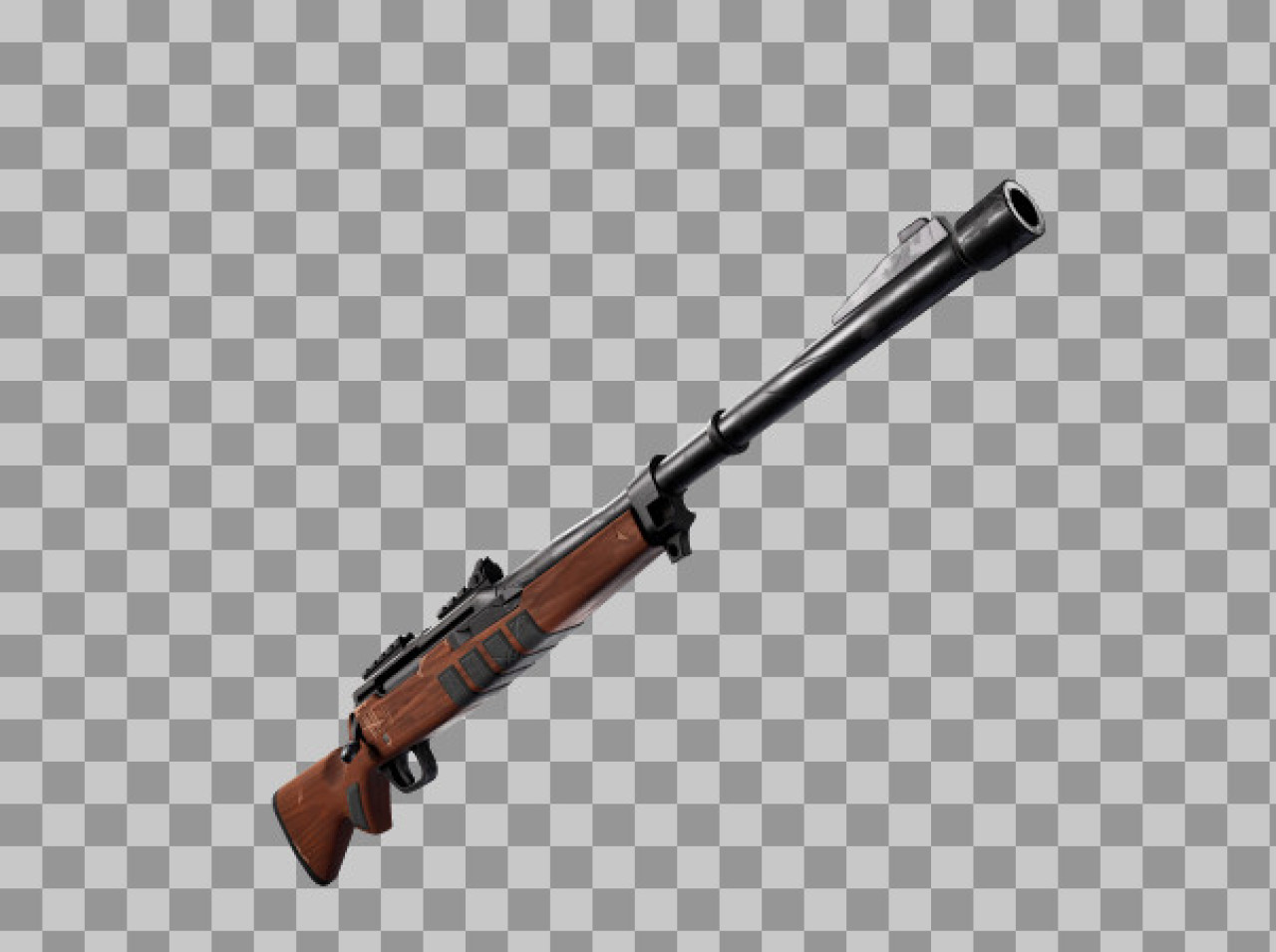 Fortnite Hunting Rifle PNG | Transparent Gaming Weapon Asset