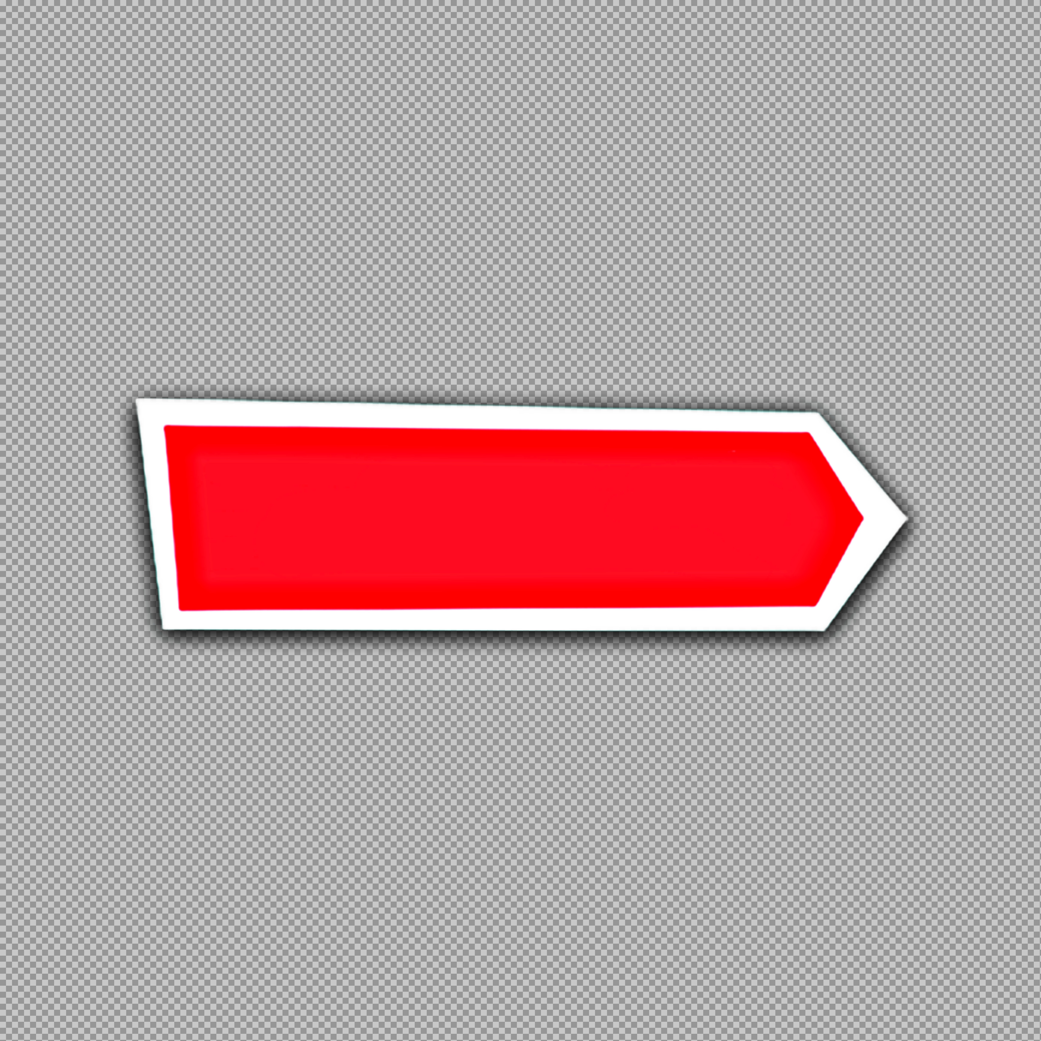 Red Arrow Sticker PNG | Right Pointing Graphic with Shadow