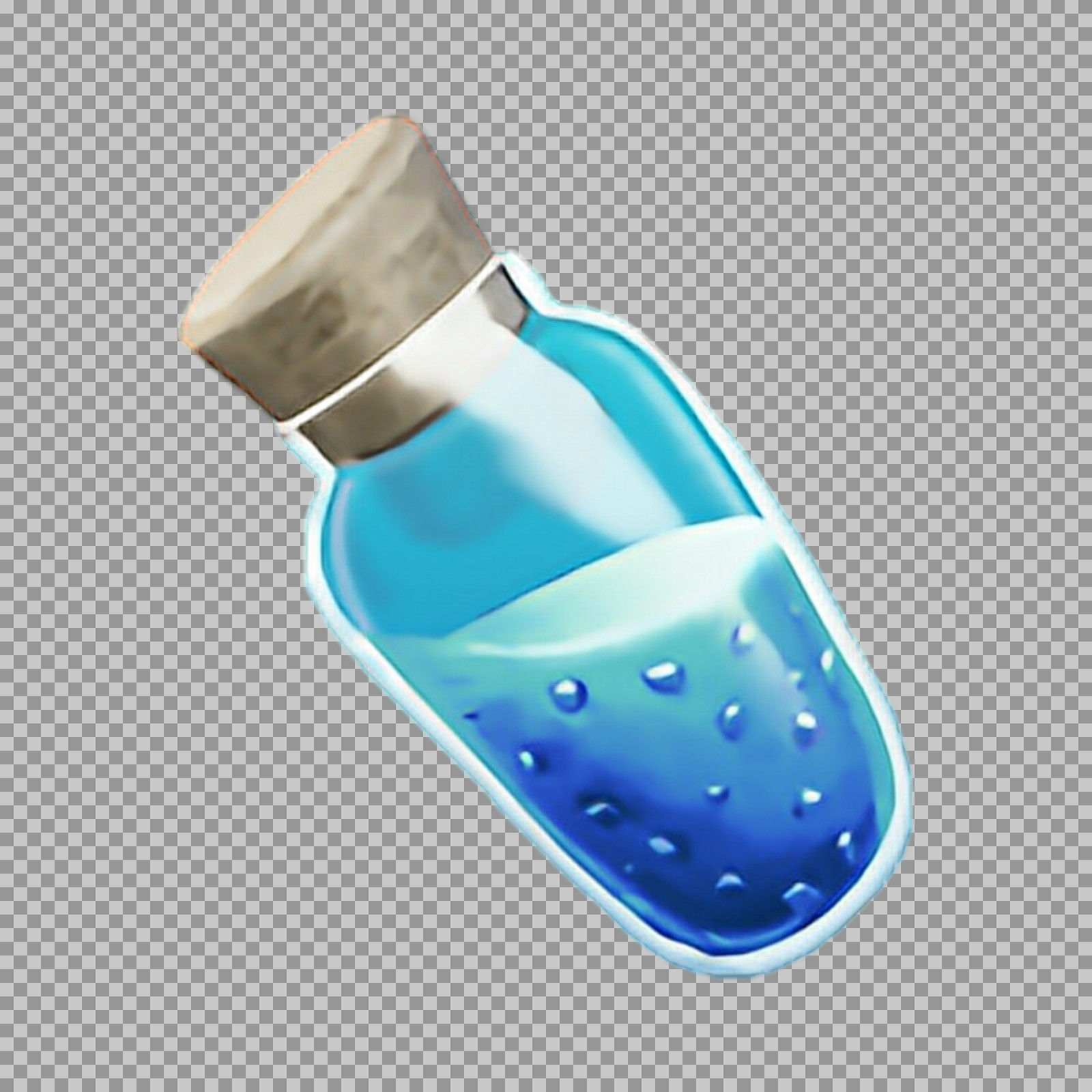 Blue Mana Potion PNG | Fantasy RPG Game Asset & Icon