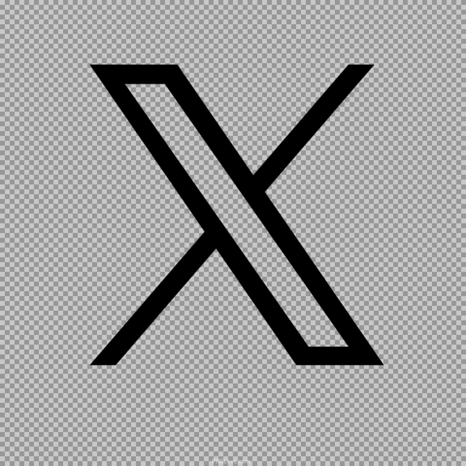 Twitter X logo icon PNG image download