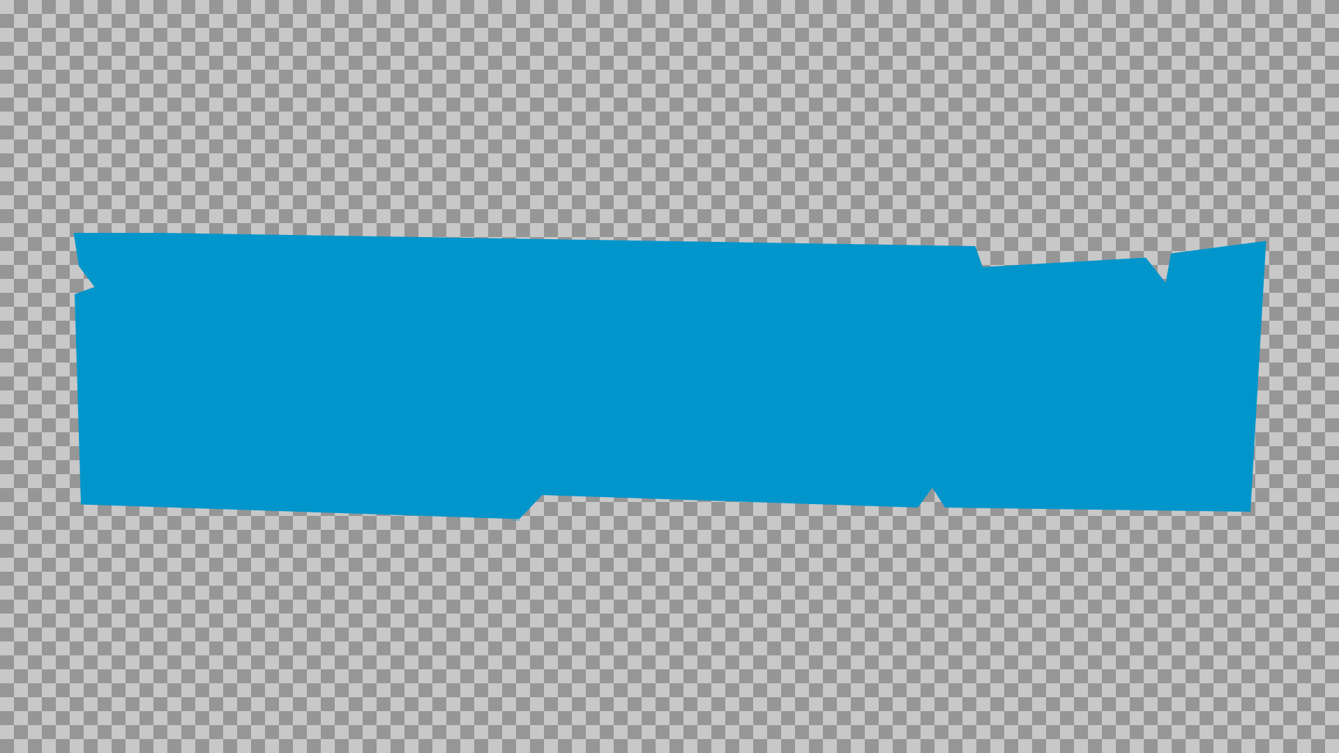 Cyan Blue Torn Tape Banner PNG | Stylized UI & Text Background