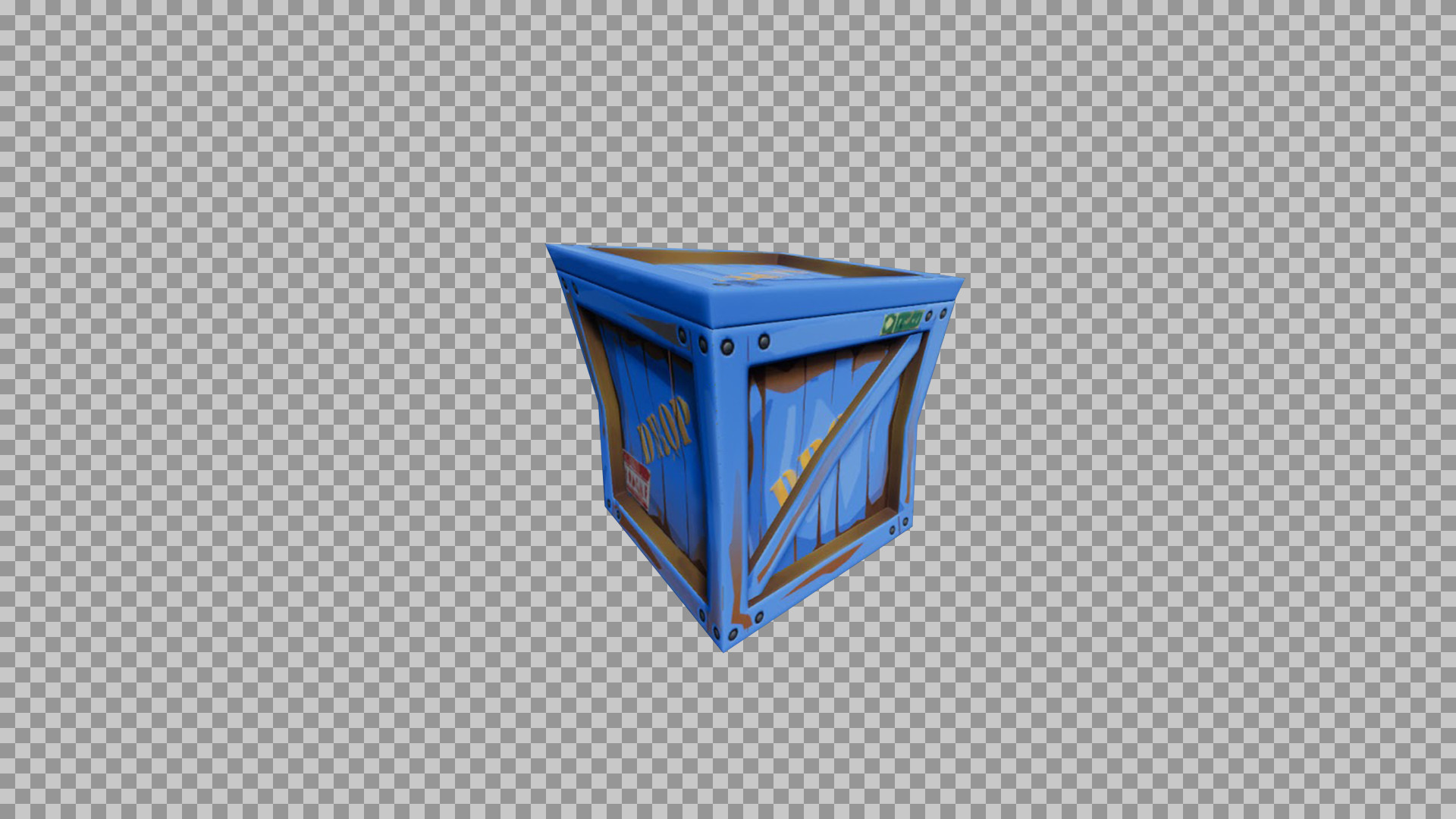 Fortnite Supply Drop Crate PNG | Blue Loot Box Transparent Image...