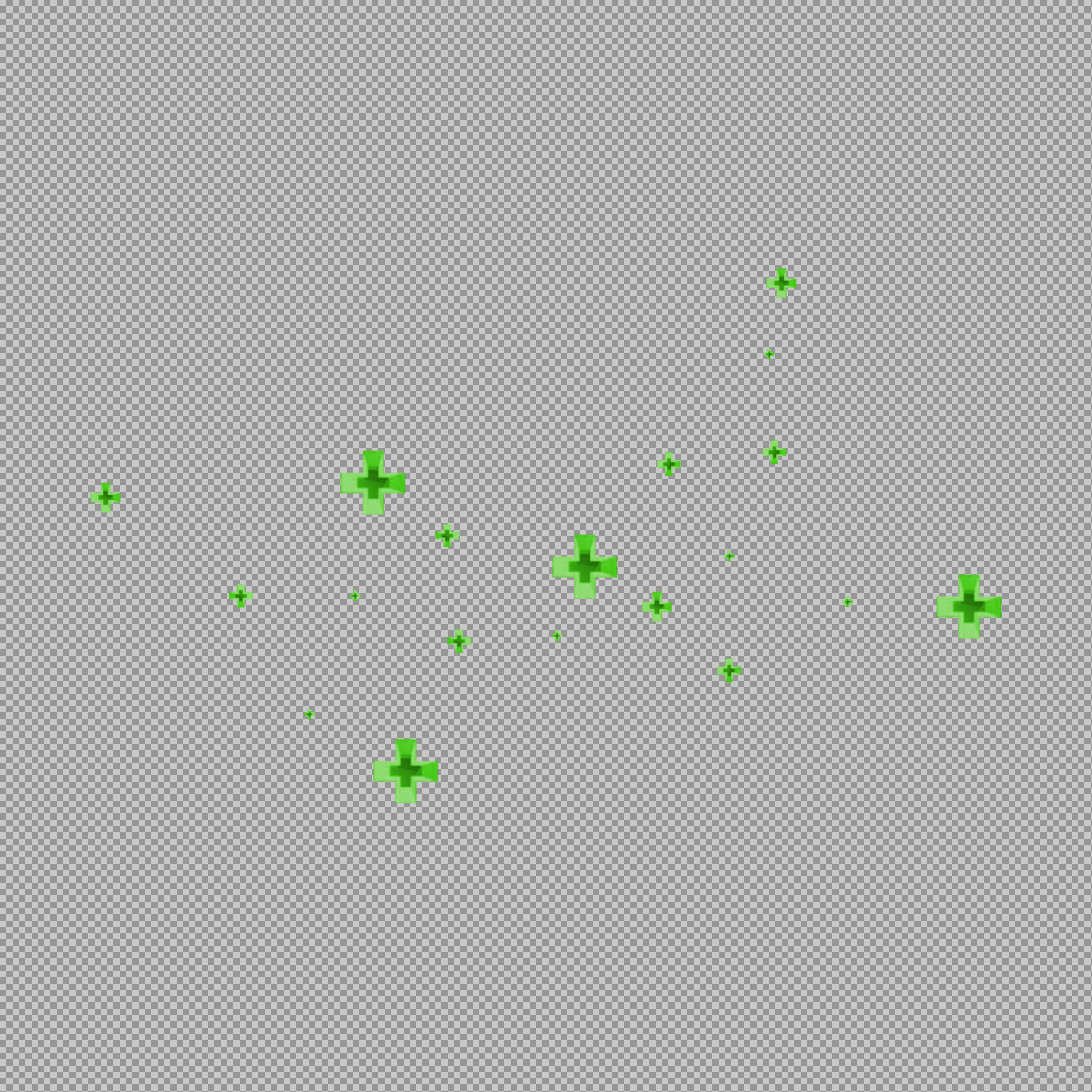 Green Healing Effect PNG | Gaming Health Particle Overlay