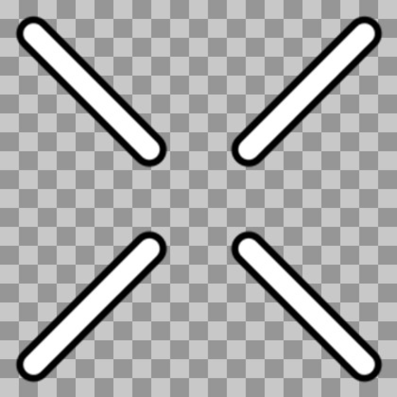 Minimalist Sparkle Icon PNG | Abstract Cross Line Art Download