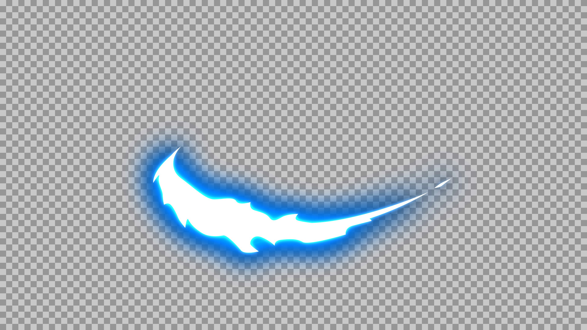 Blue Energy Sword Slash PNG - Glowing Anime Attack Effect & VFX...