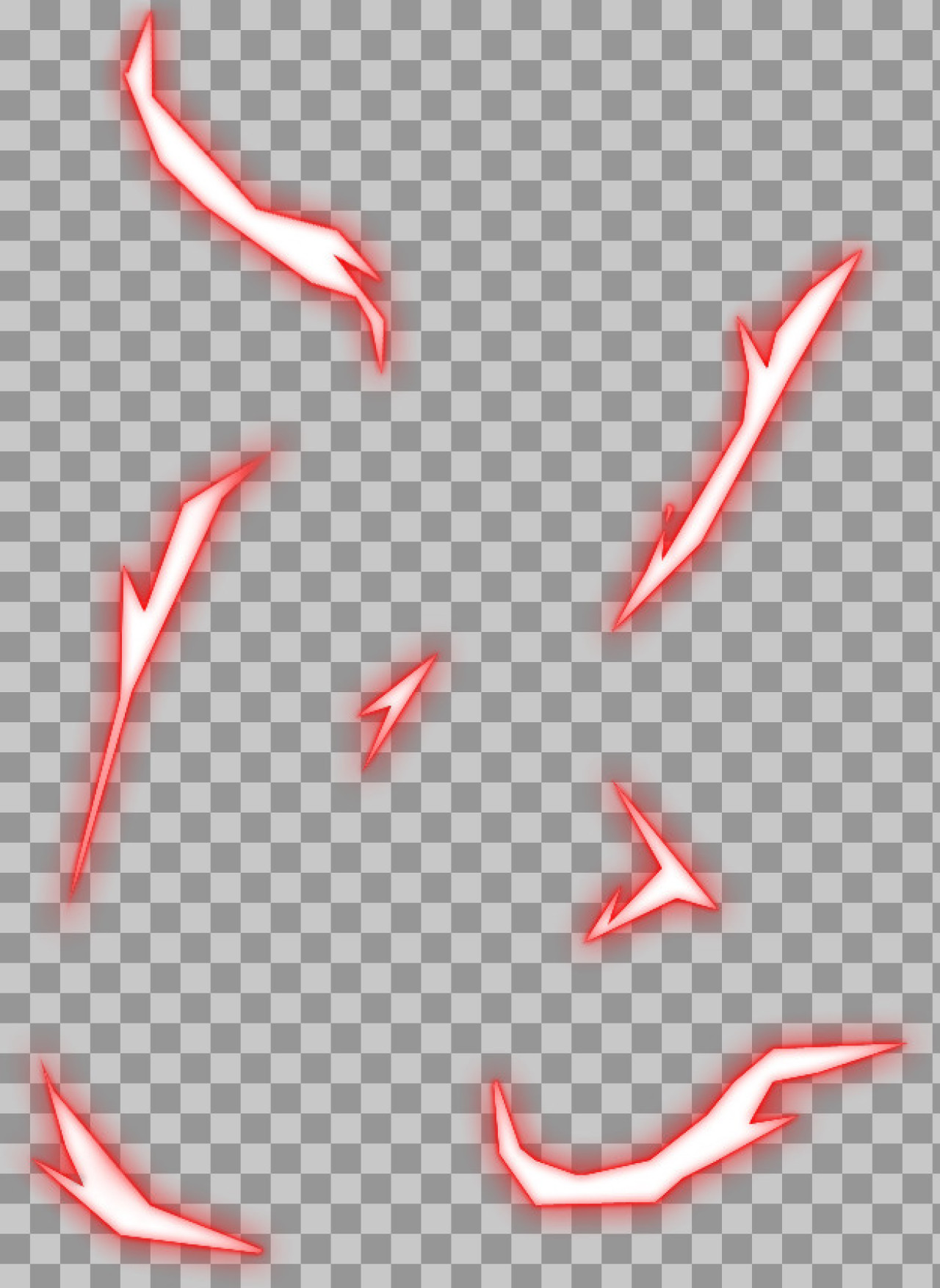 Red Lightning Sparks PNG - Scattered Energy & Impact VFX Overlay...