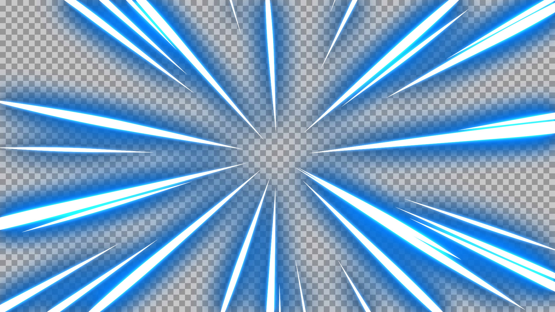 Blue Speed Lines PNG | Neon Anime Zoom & Radial Burst Overlay