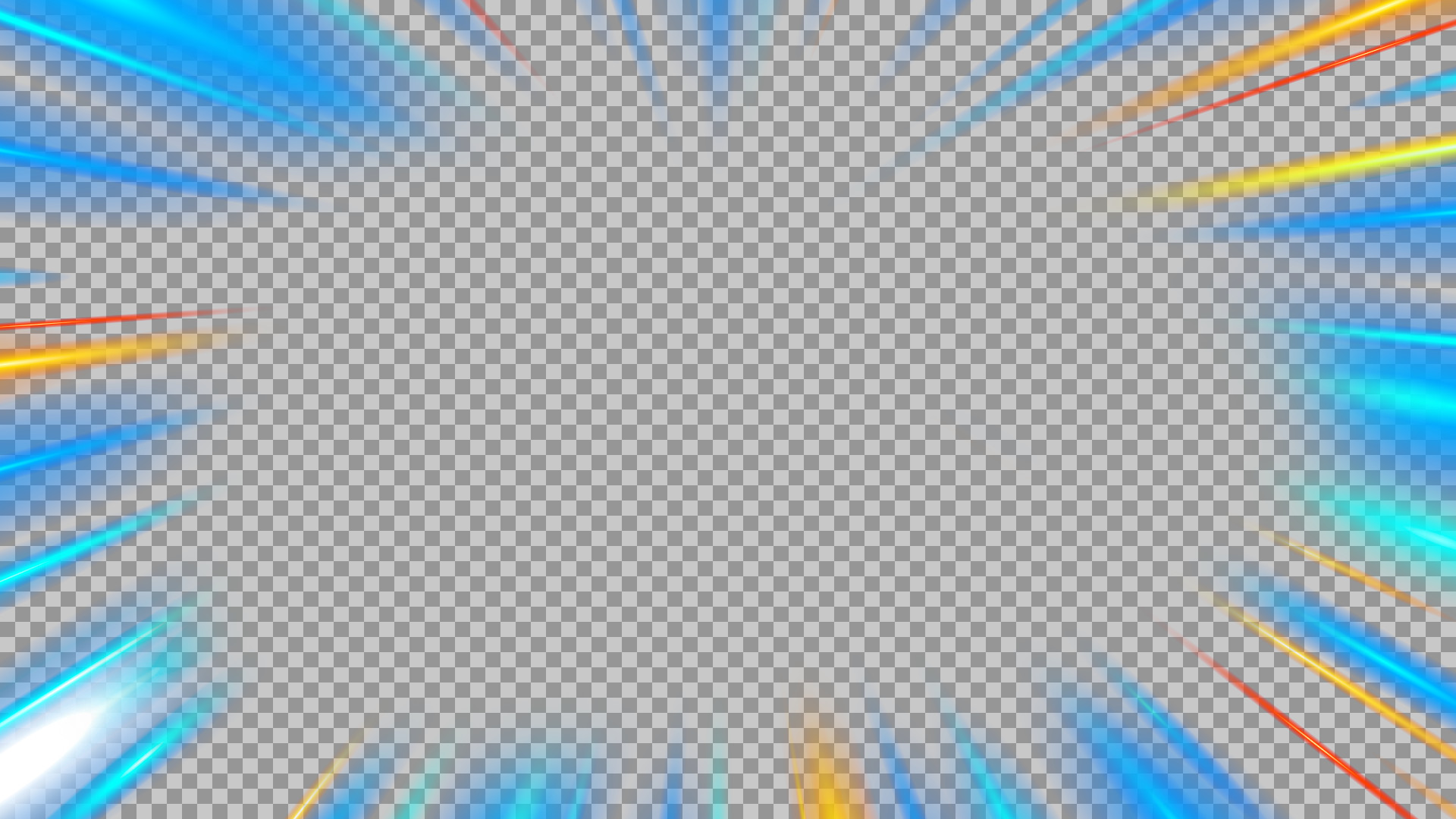 Blue & Orange Speed Lines PNG | 3D Radial Zoom Background