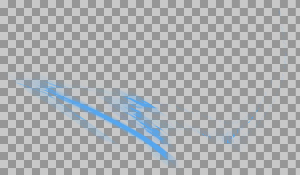 Blue Sword Slash PNG - Glowing Energy Streak Overlay