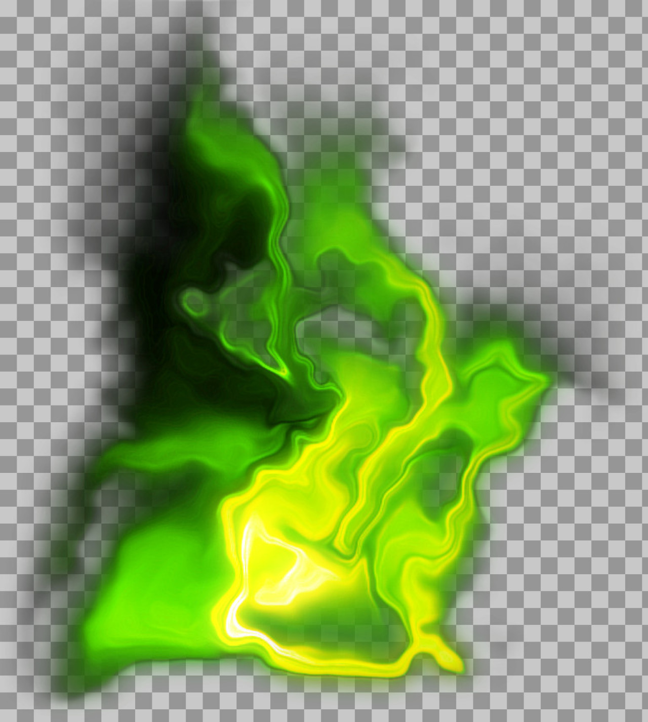Toxic Green Smoke PNG - Magic Energy & Fluid Overlay