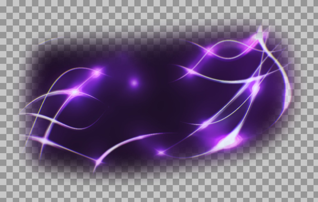 Abstract Purple Light Streaks PNG - Glowing Neon Wave Overlay