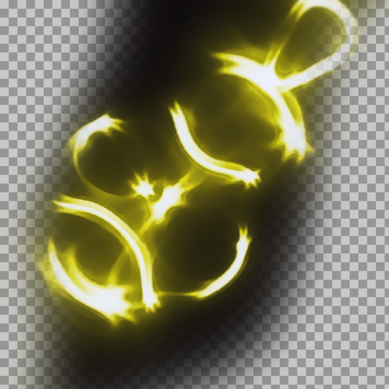 Abstract Yellow Energy Sigil PNG - Glowing Magic Runes Overlay...