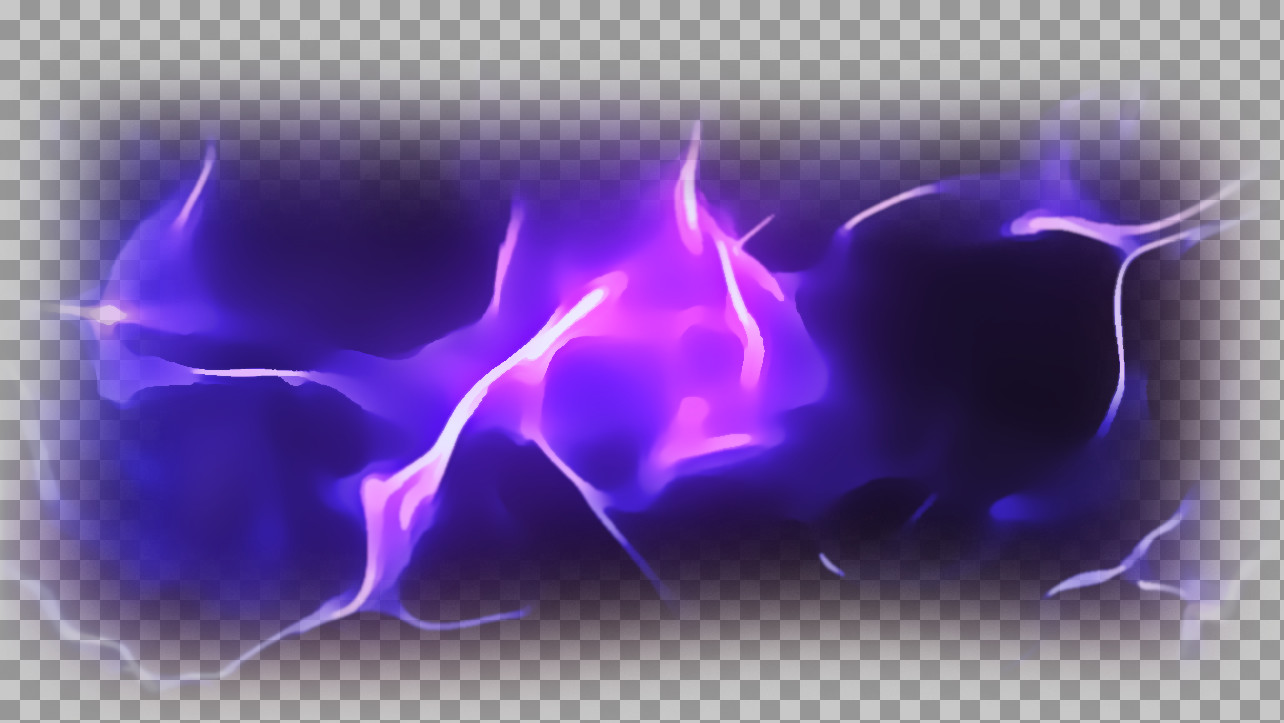Abstract Purple Plasma Nebula PNG - Violet Energy Cloud Background