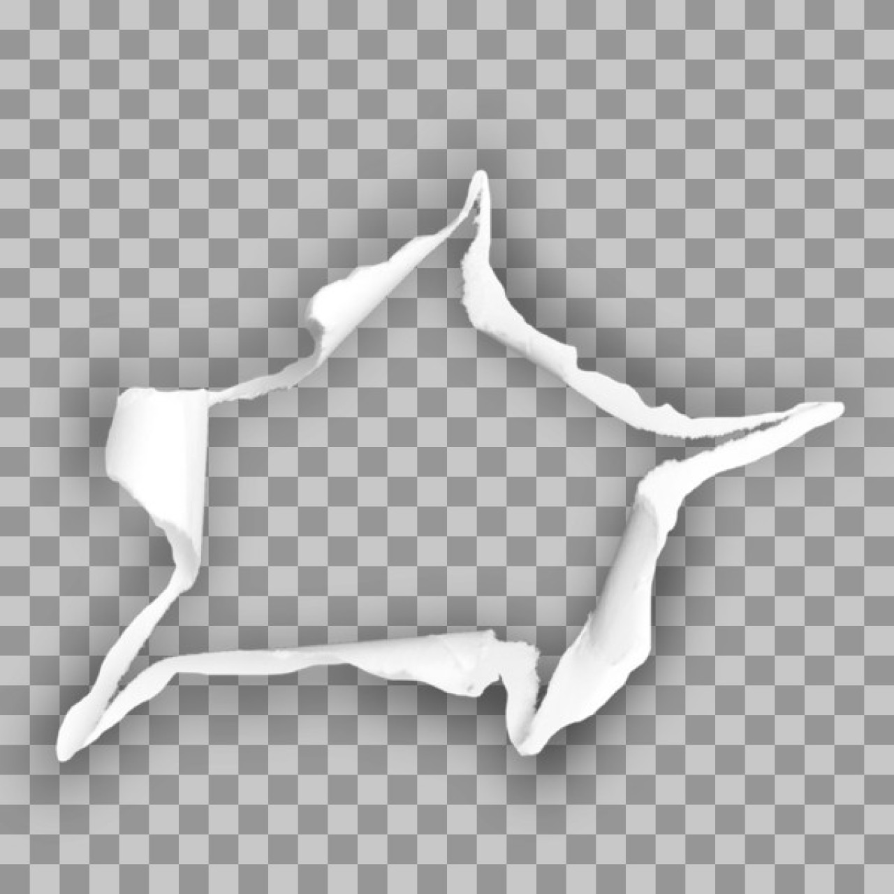 Realistic Ripped Paper Hole PNG - Transparent Background Overlay