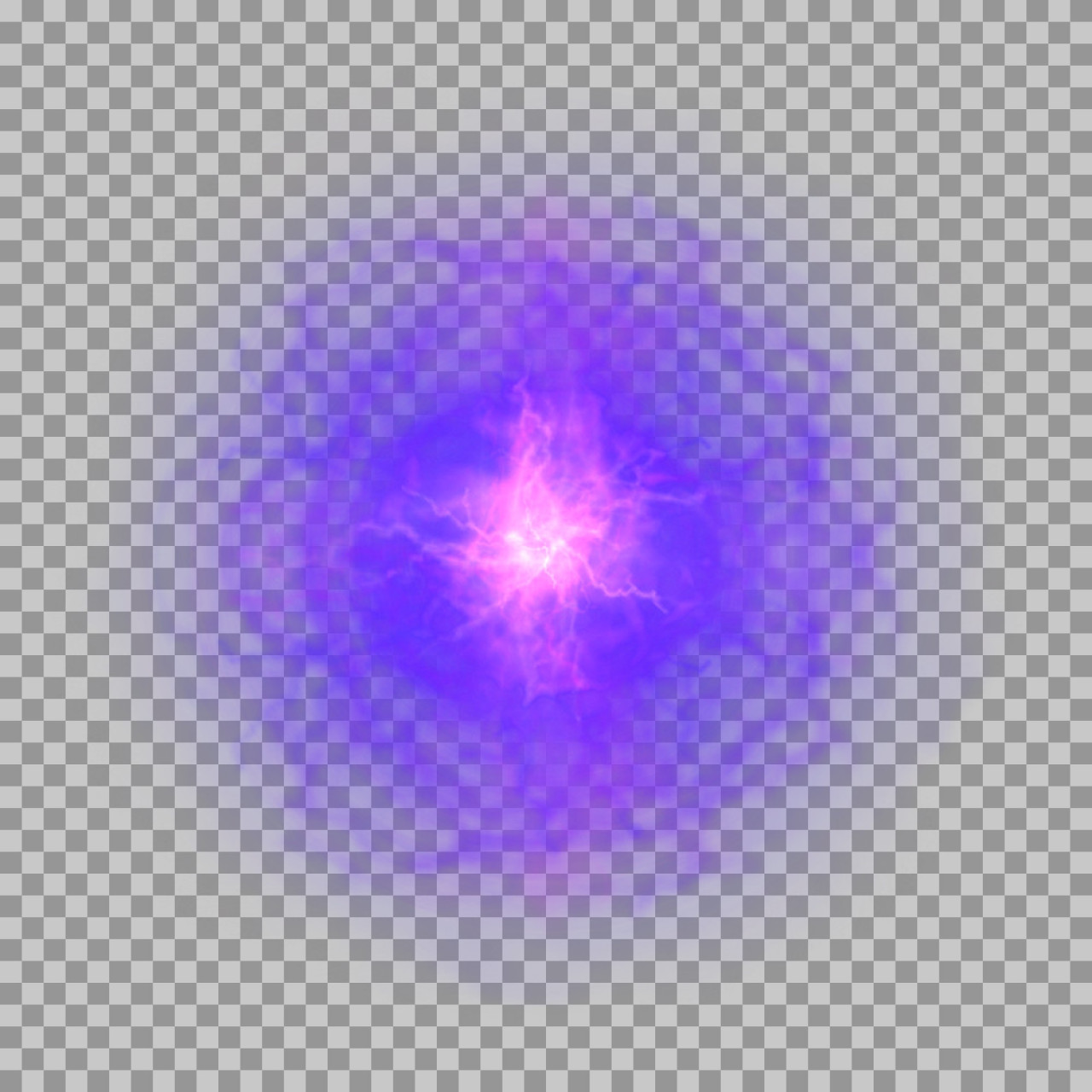 Purple Energy Ball PNG - Glowing Plasma Orb Overlay