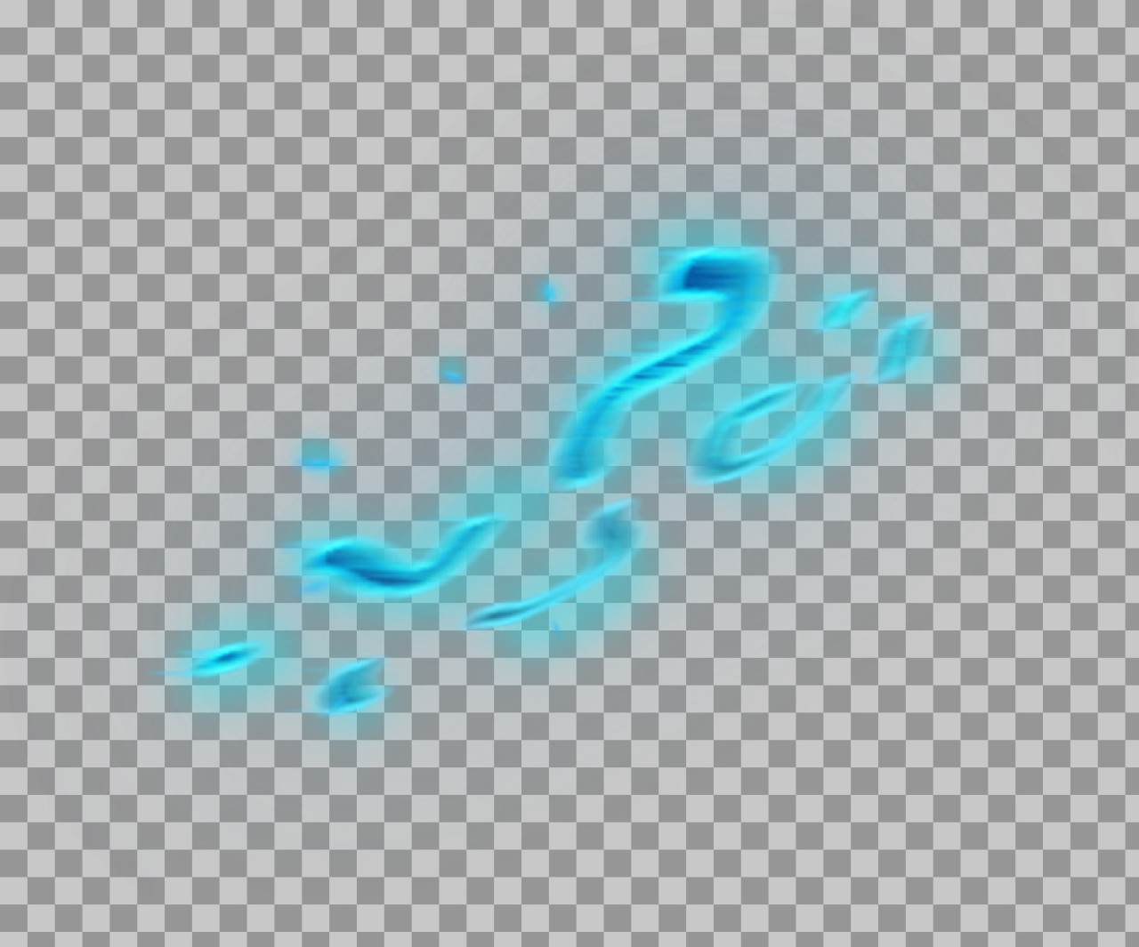 Abstract Blue Glitch Particles PNG | Glowing Magic Energy Overlay