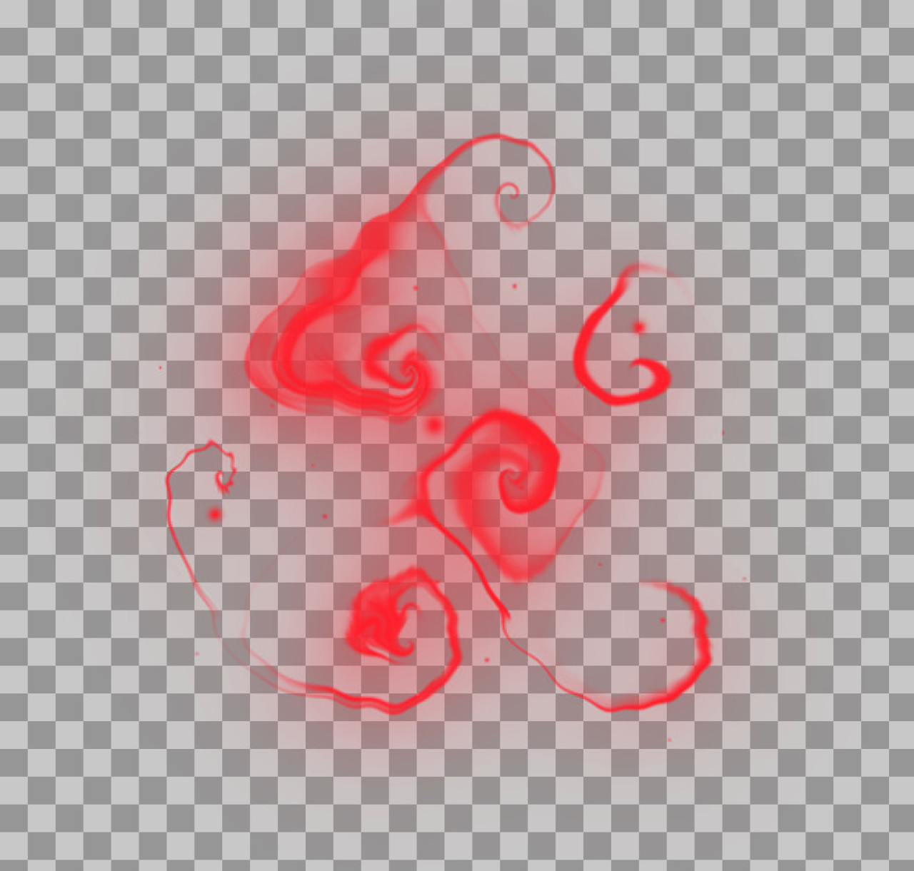 Red Magic Energy Overlay | Transparent Smoke & Glow Effect PNG