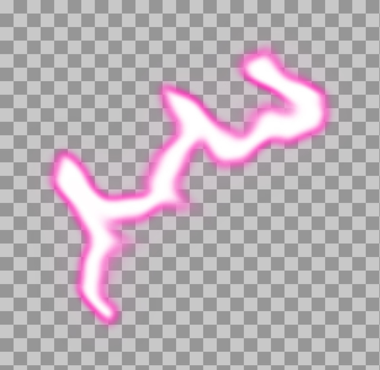 Pink Neon Lightning Overlay | Glowing Electric Energy PNG
