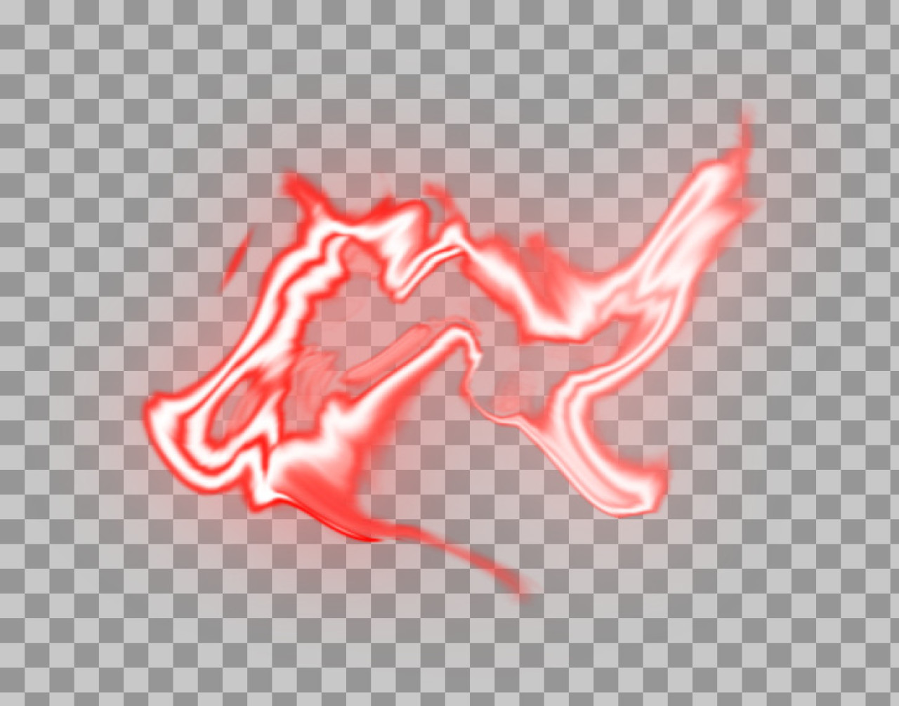 Red Electric Energy Streak | Glowing Plasma Lightning PNG