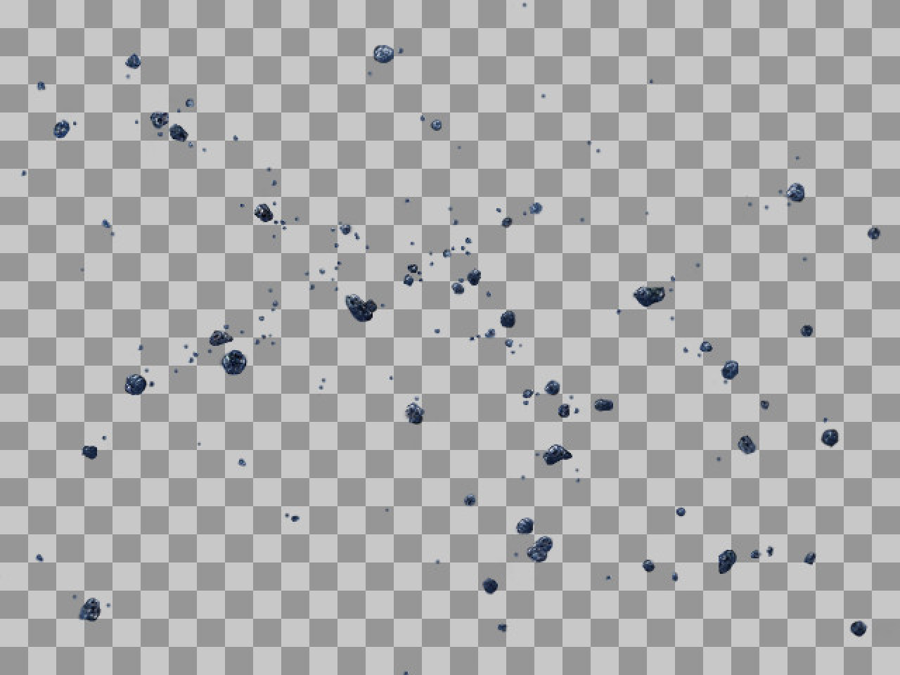 Scattered Asteroid Debris PNG - Transparent Space Rock Overlay